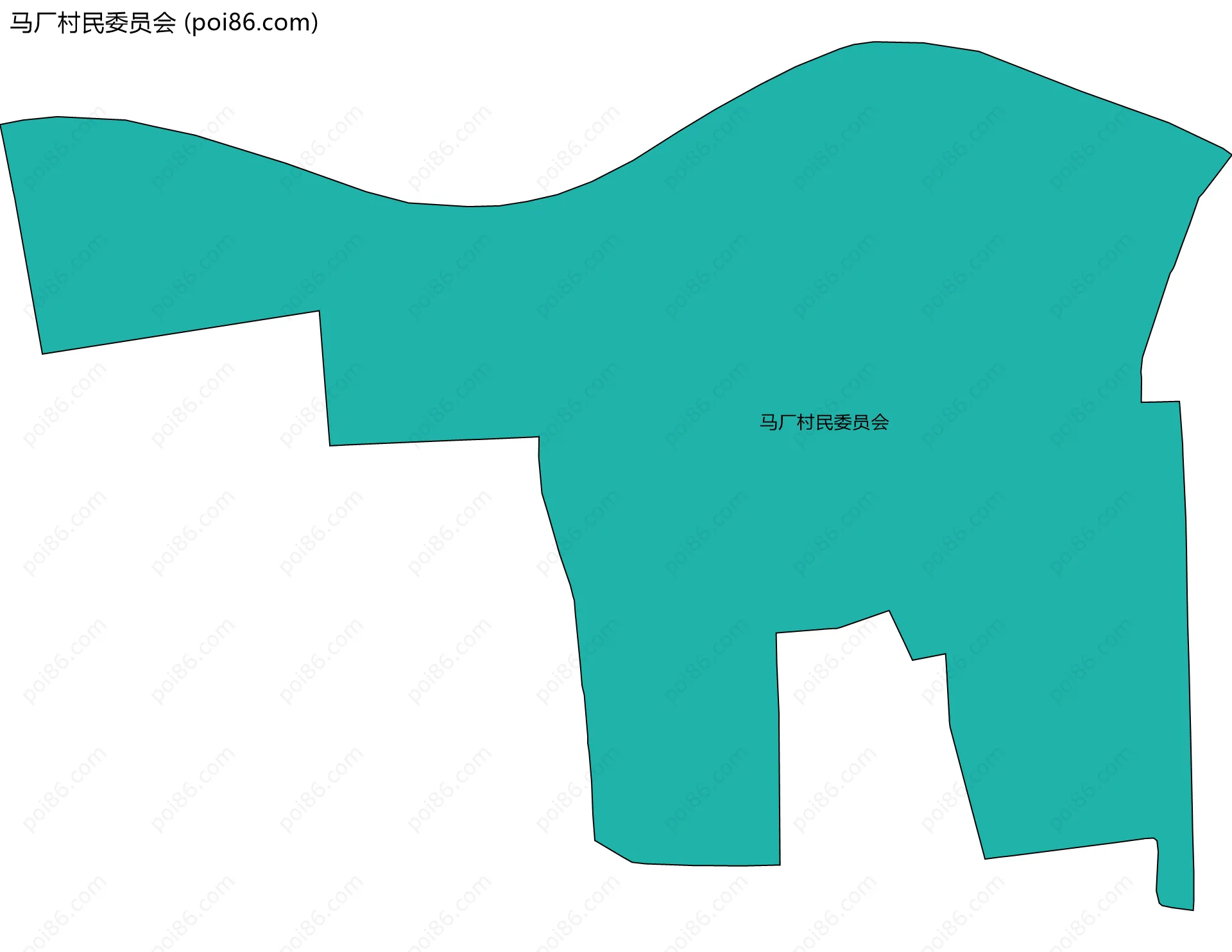马厂村民委员会边界地图