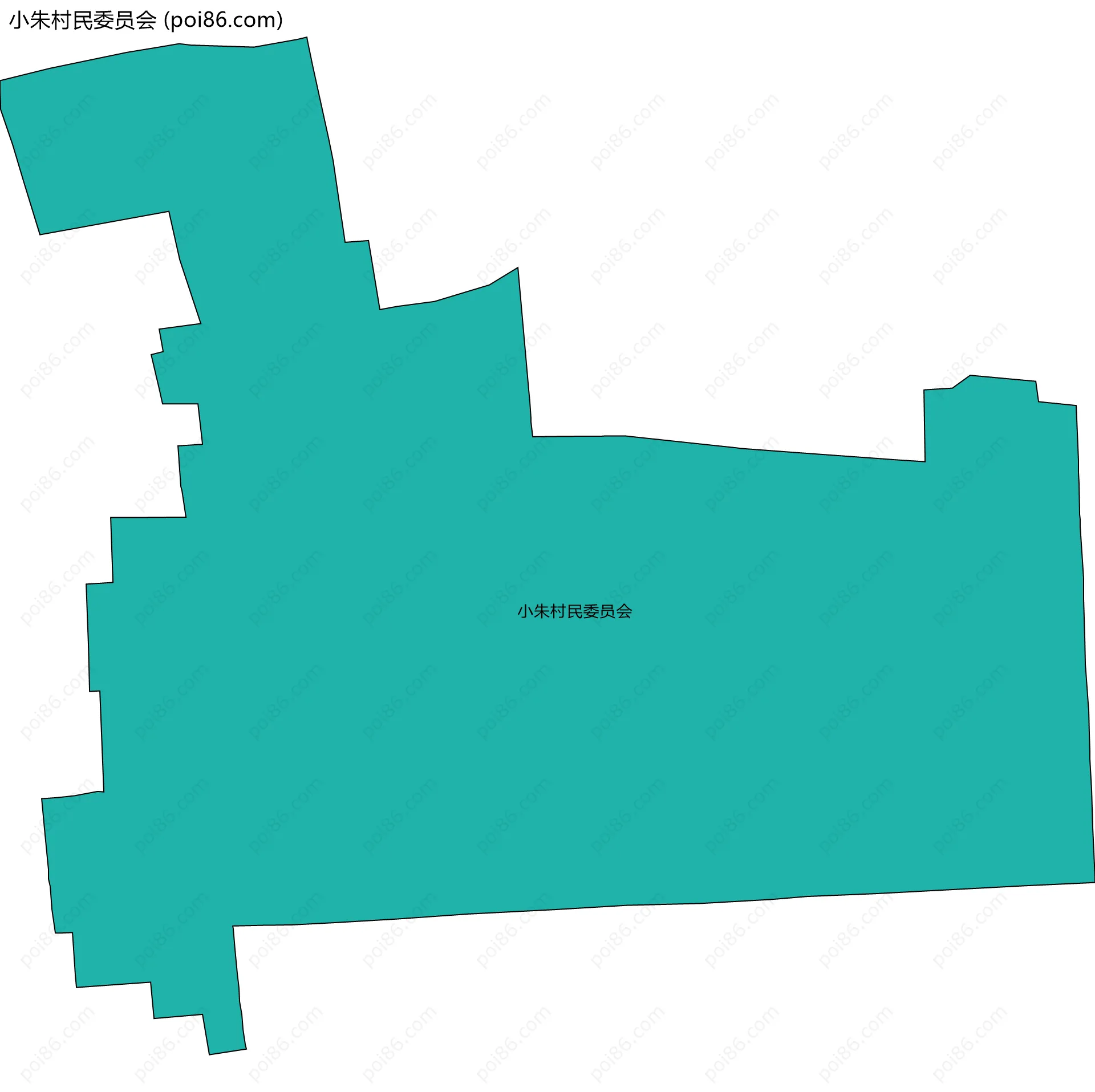 小朱村民委员会边界地图