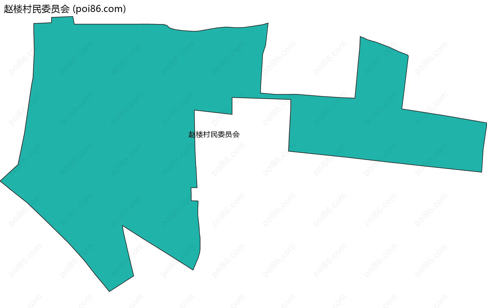 赵楼村民委员会边界地图