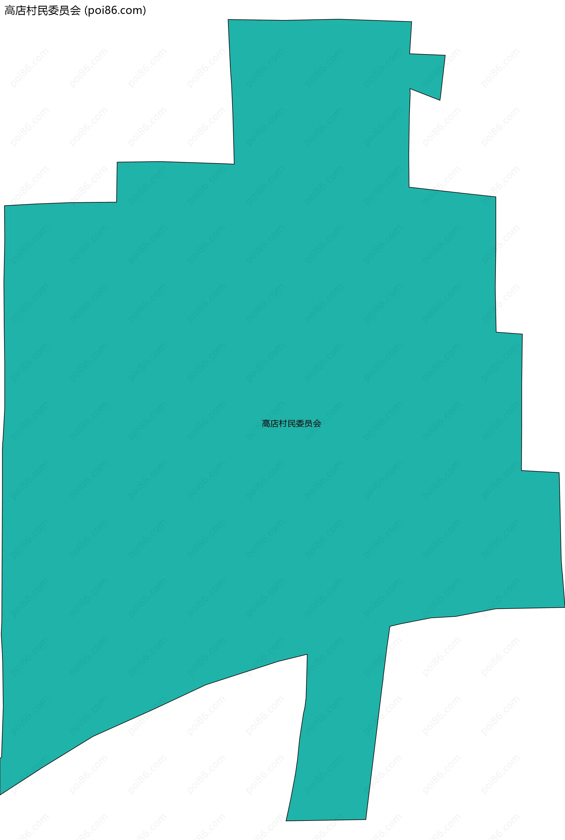 高店村民委员会边界地图