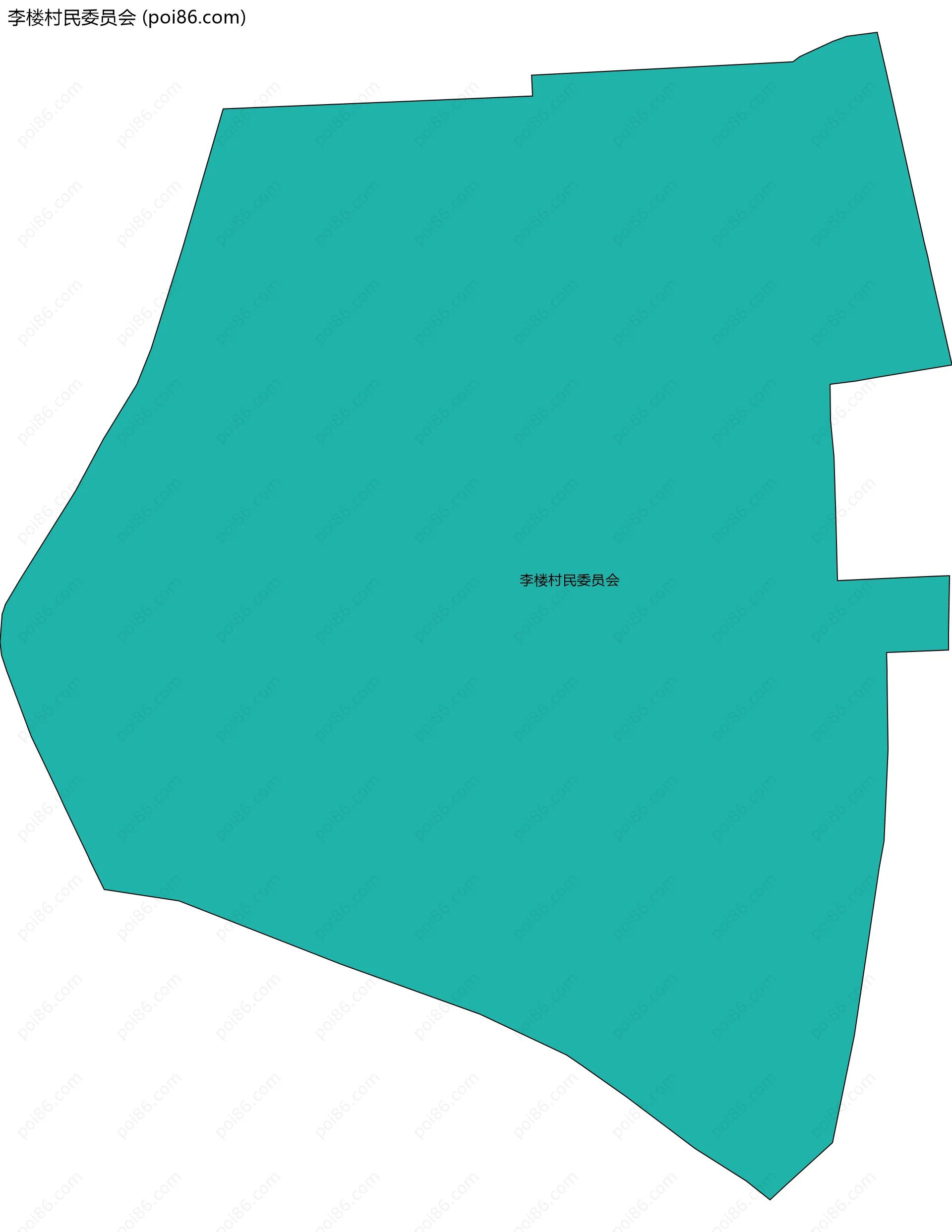 李楼村民委员会边界地图