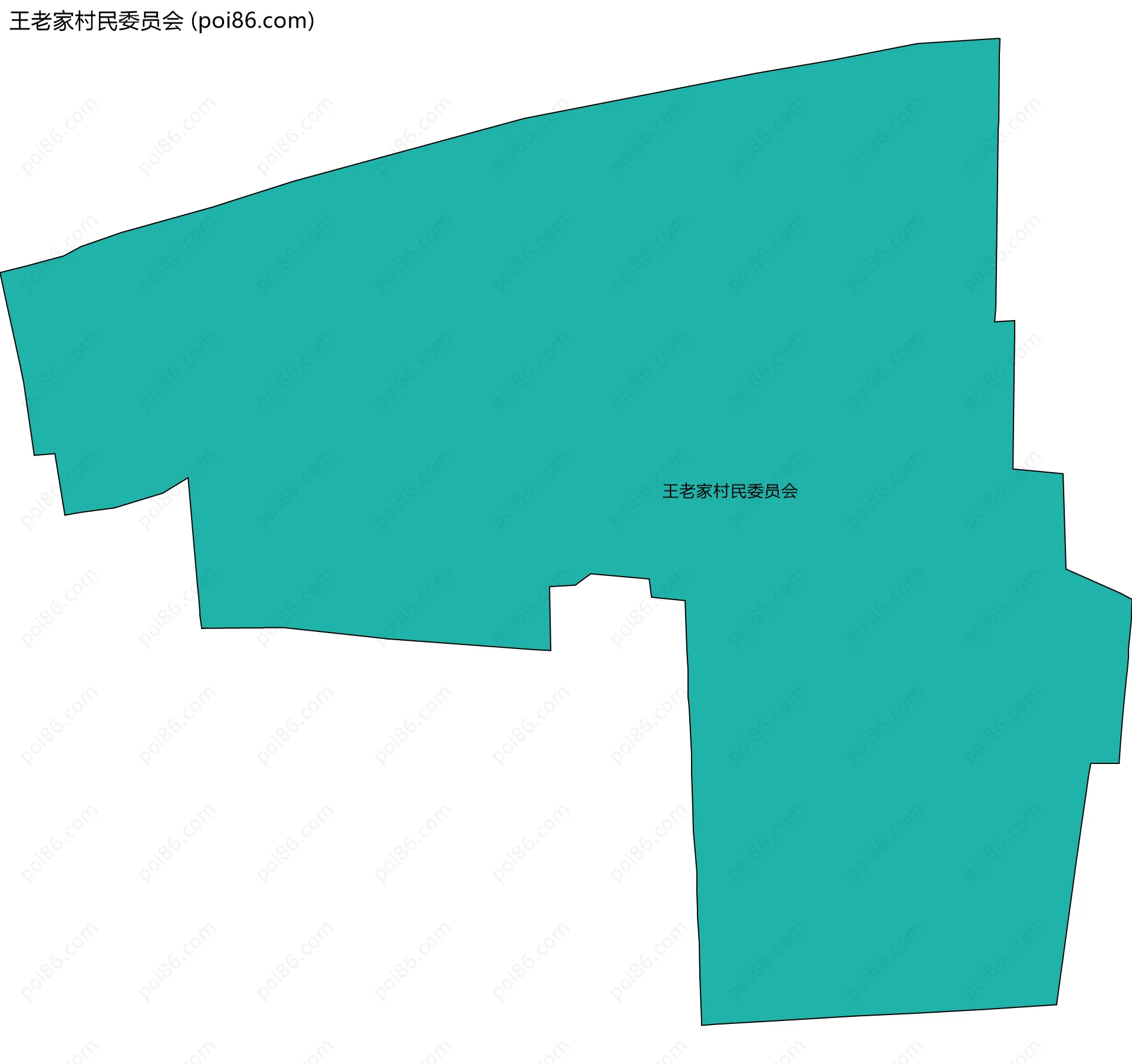 王老家村民委员会边界地图
