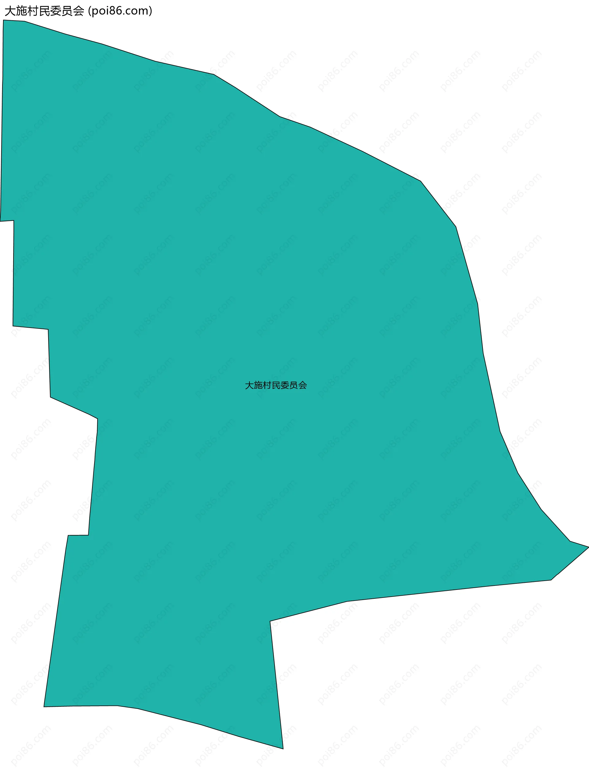 大施村民委员会边界地图