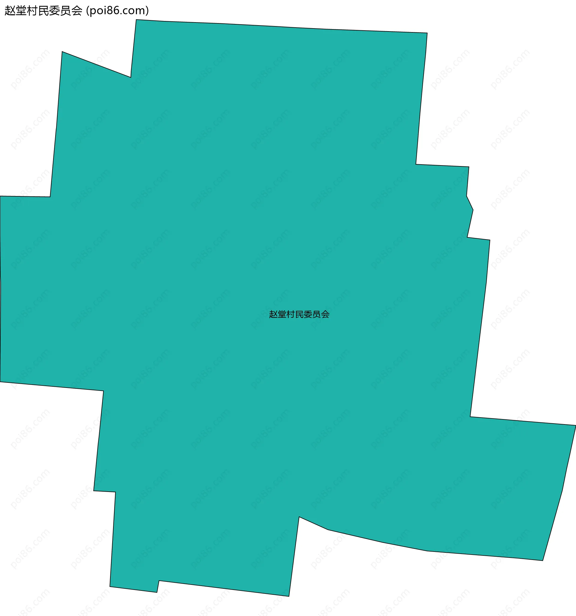 赵堂村民委员会边界地图