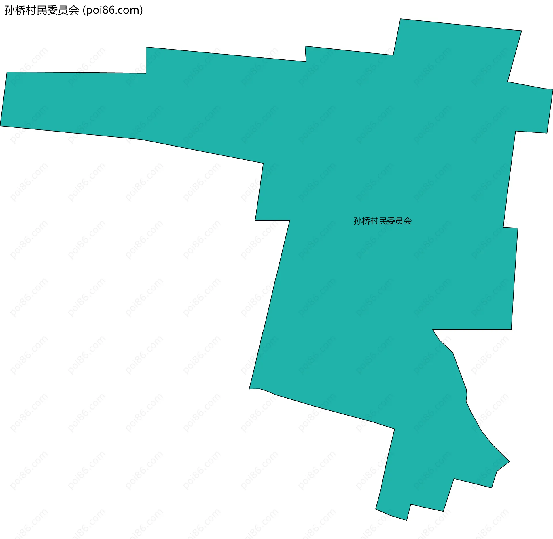 孙桥村民委员会边界地图