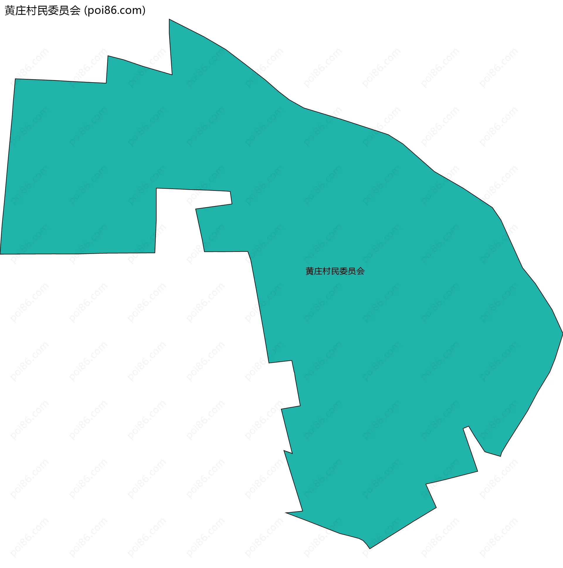 黄庄村民委员会边界地图