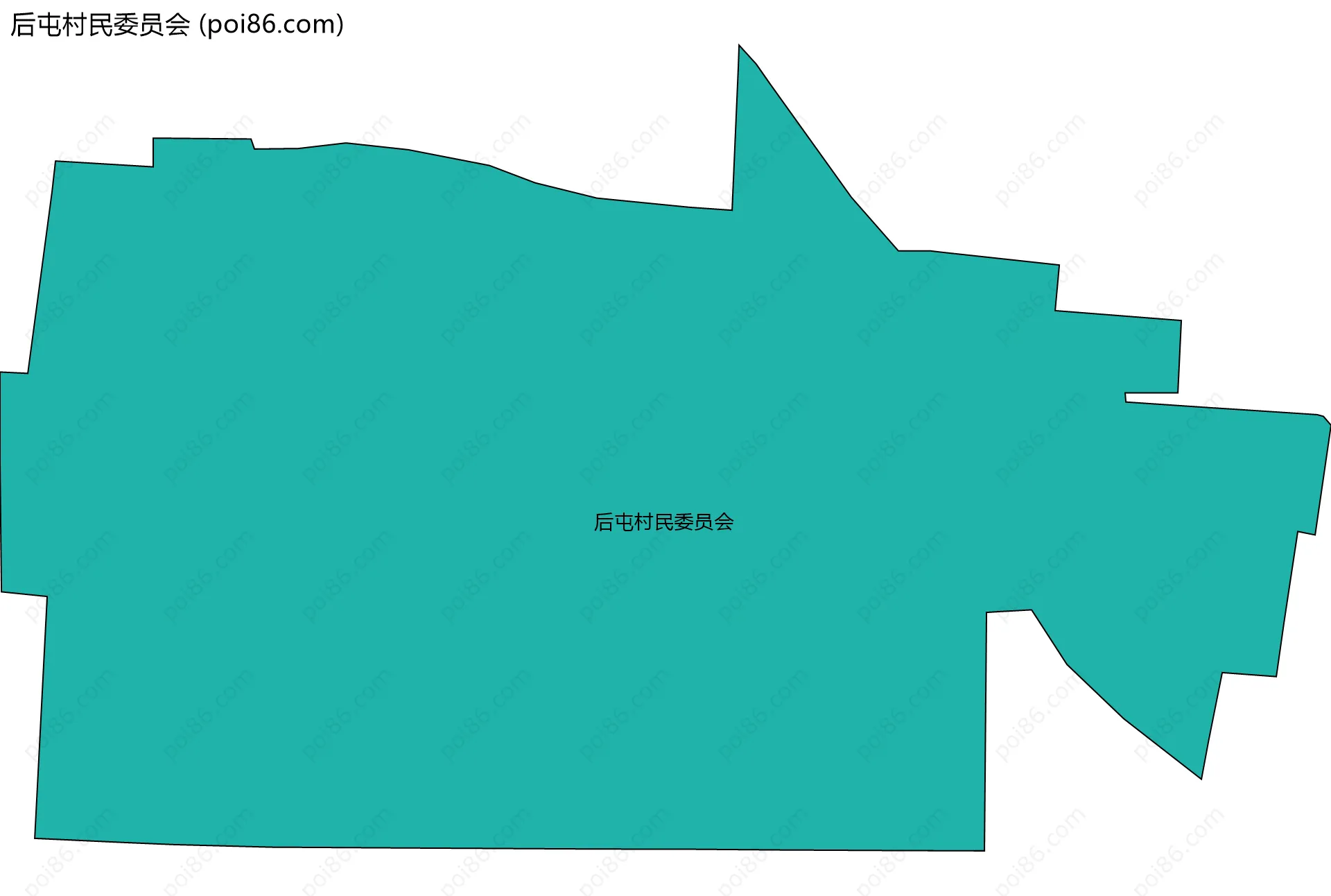 后屯村民委员会边界地图