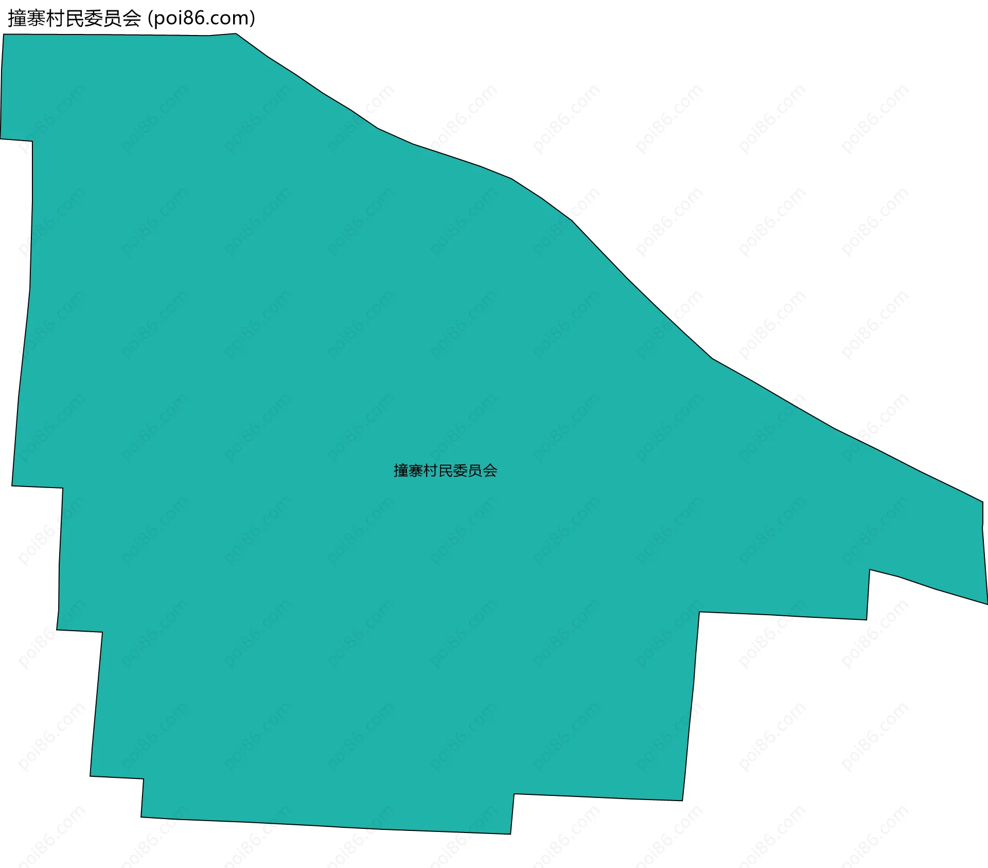 撞寨村民委员会边界地图