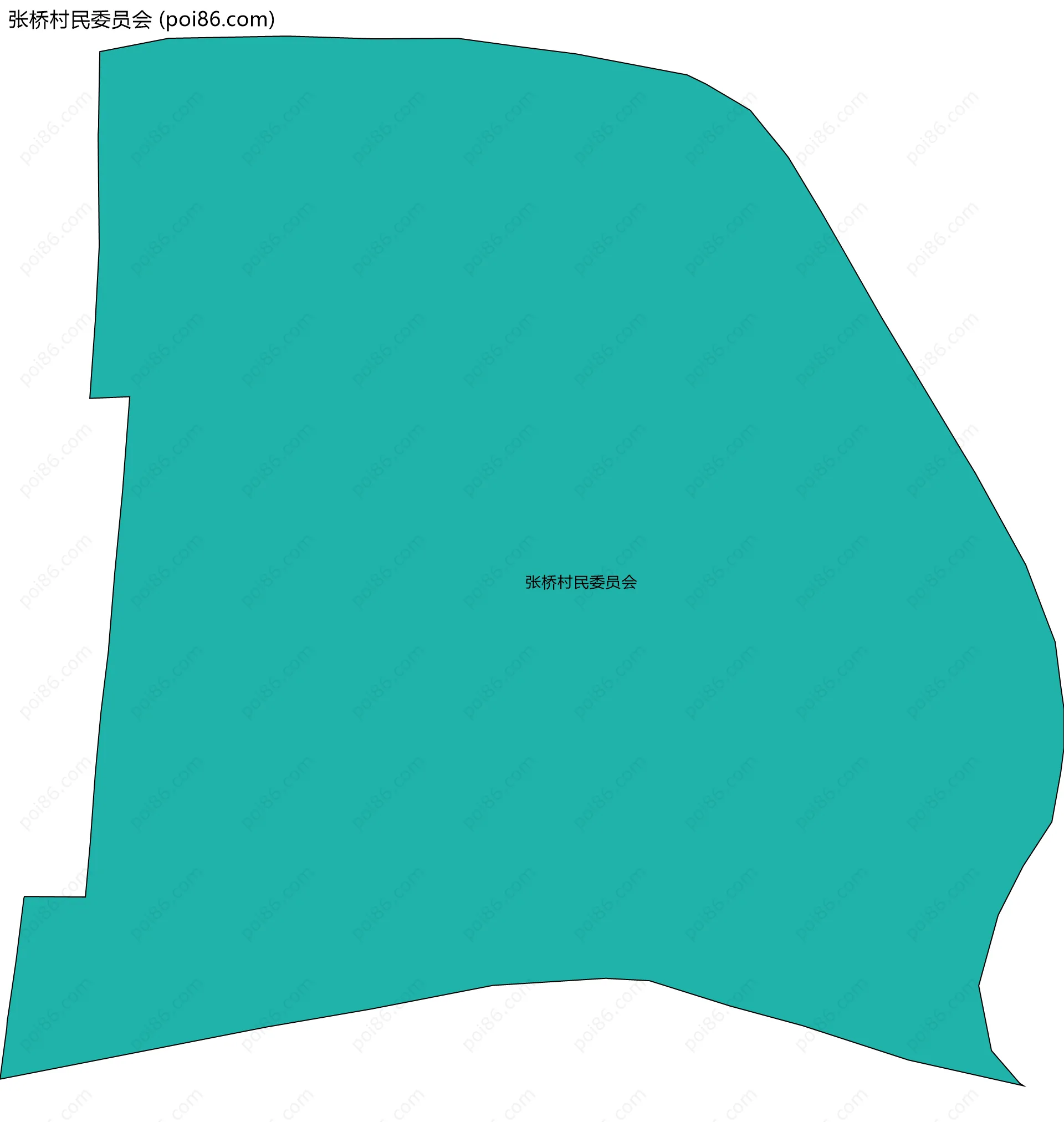 张桥村民委员会边界地图