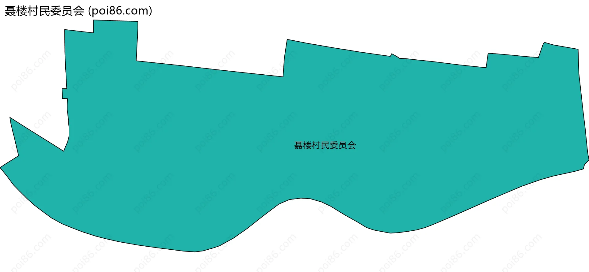 聂楼村民委员会边界地图