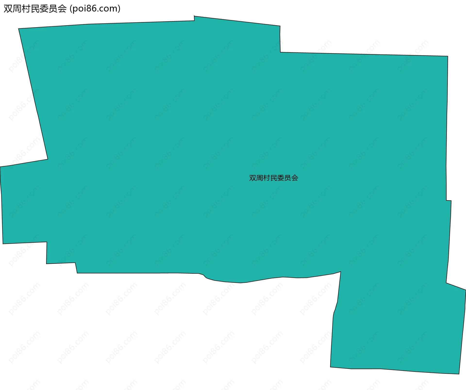 双周村民委员会边界地图