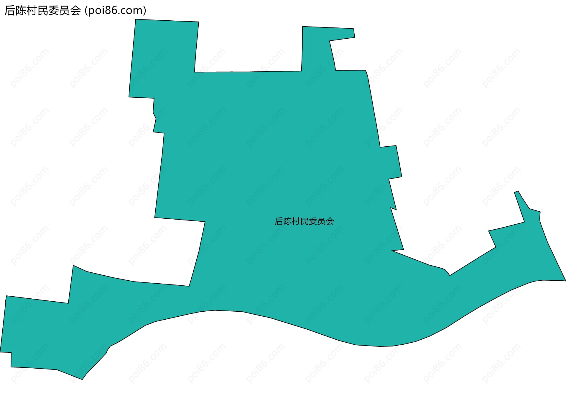 后陈村民委员会边界地图