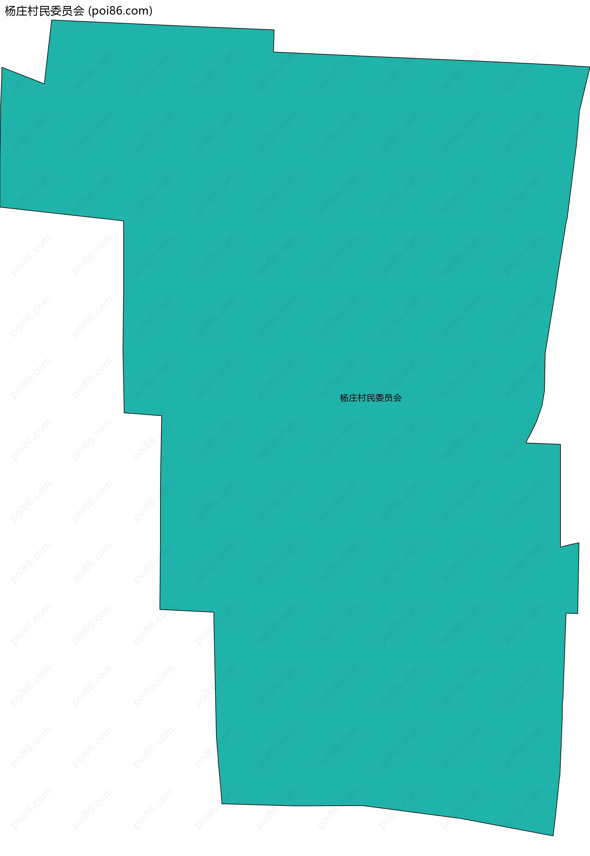 杨庄村民委员会边界地图