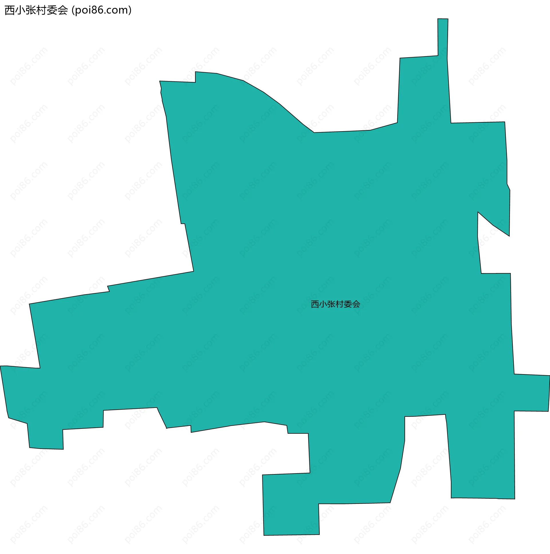 西小张村委会边界地图