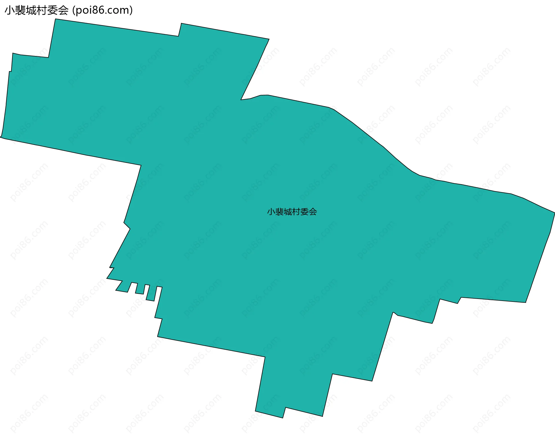小裴城村委会边界地图