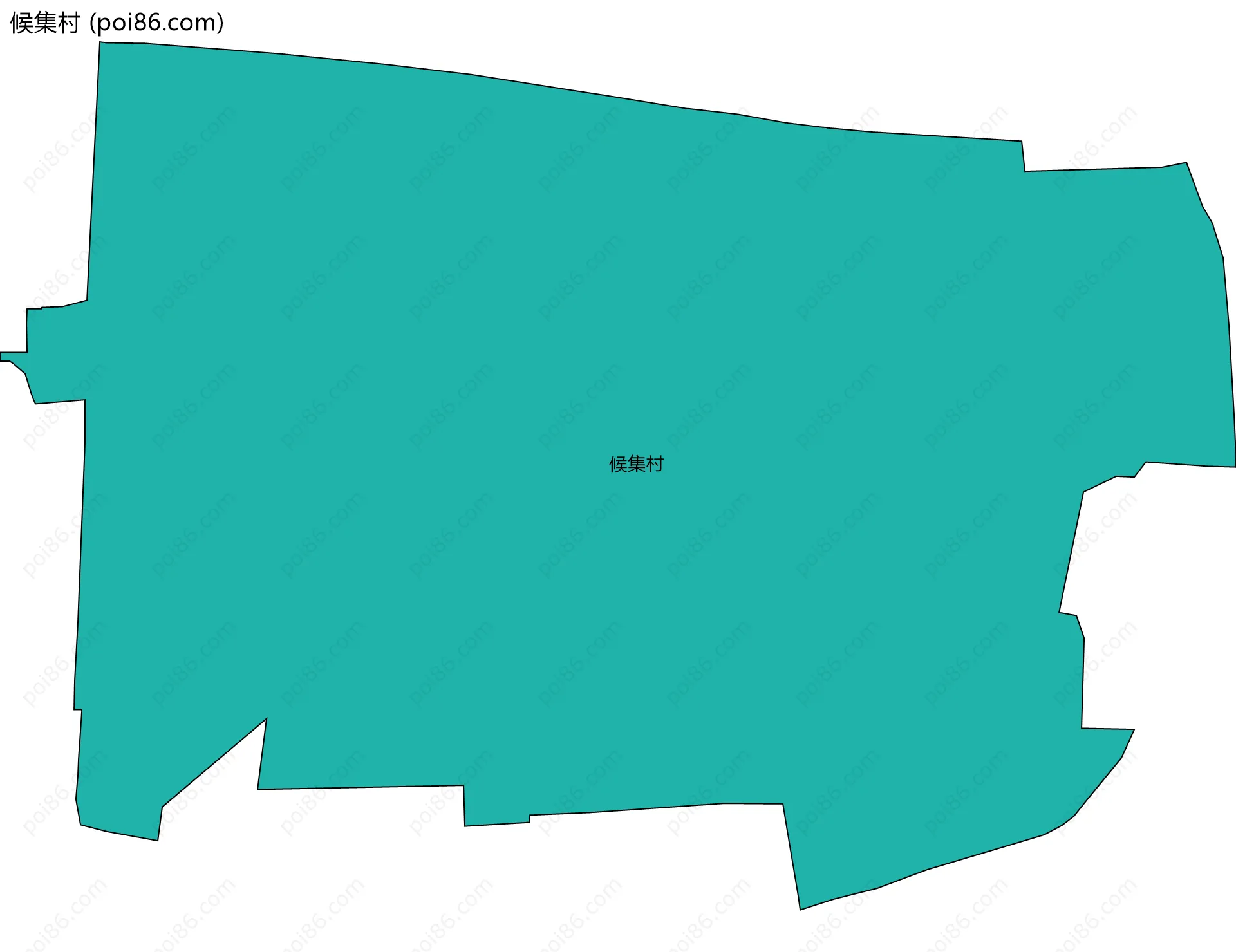 候集村边界地图