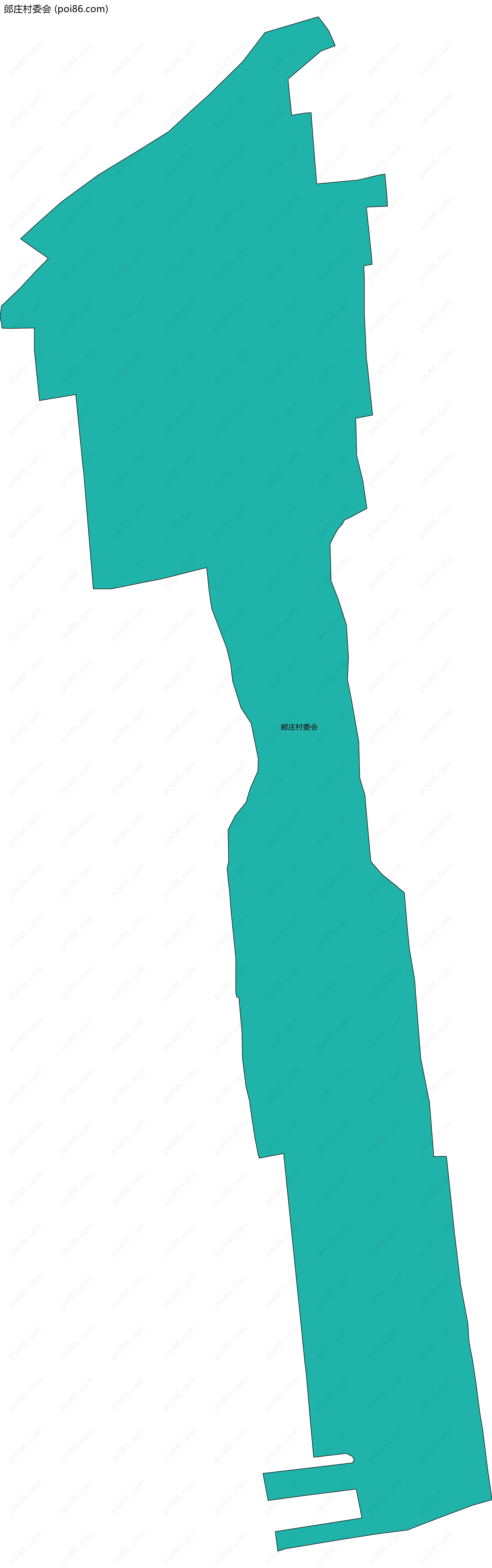 郎庄村委会边界地图