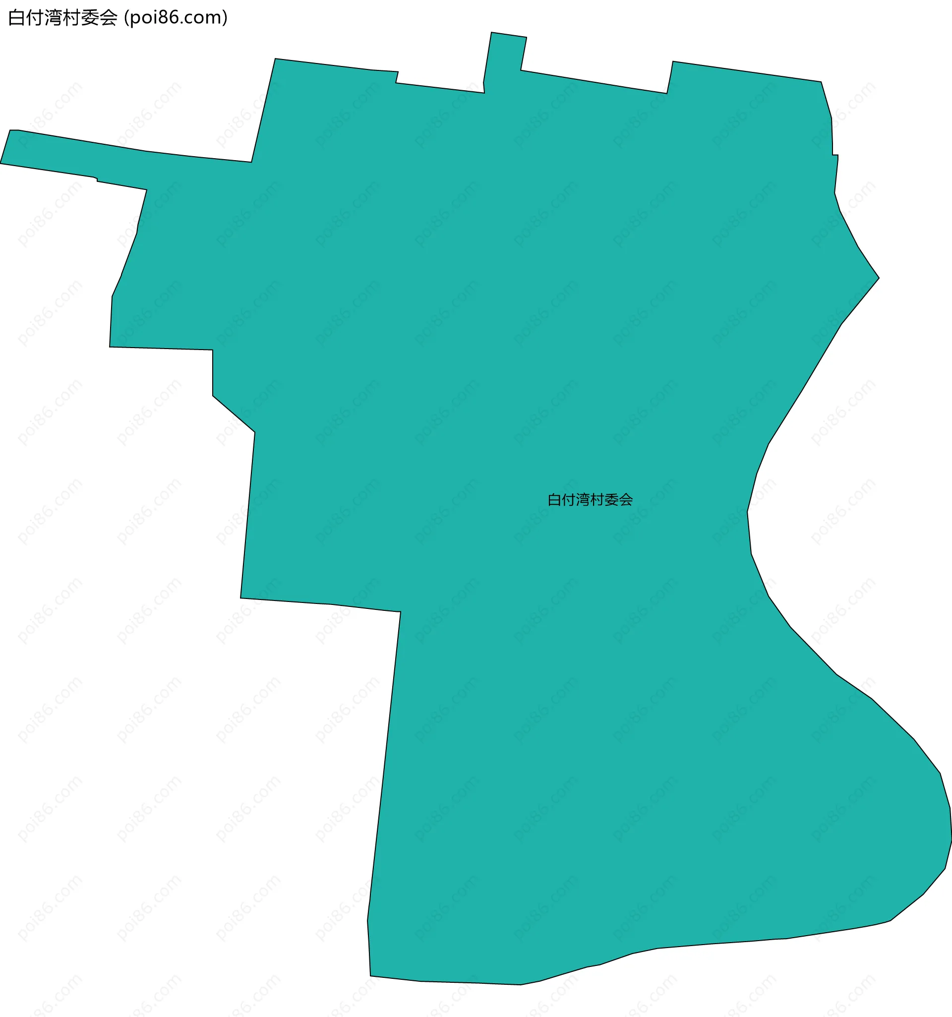 白付湾村委会边界地图