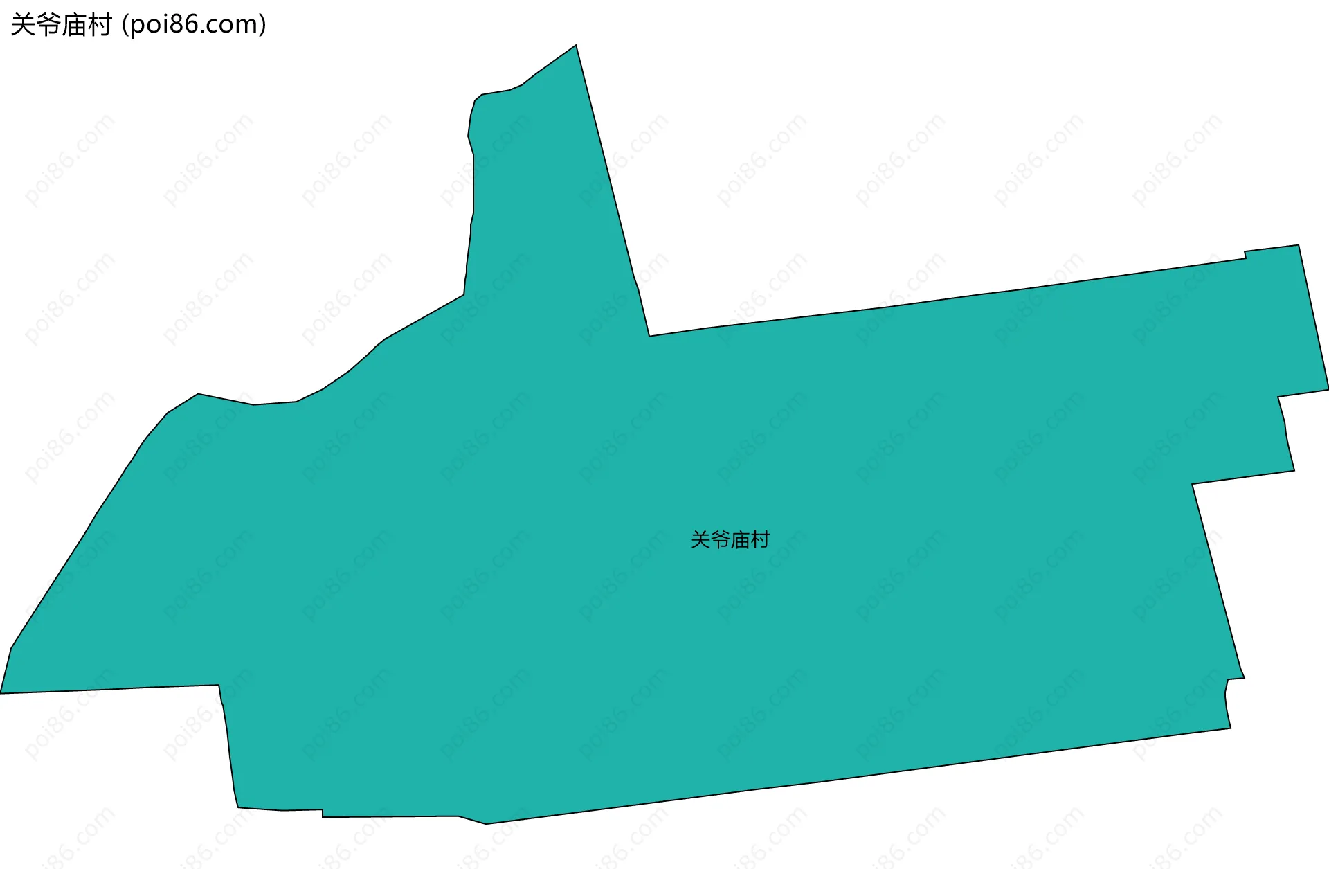 关爷庙村边界地图