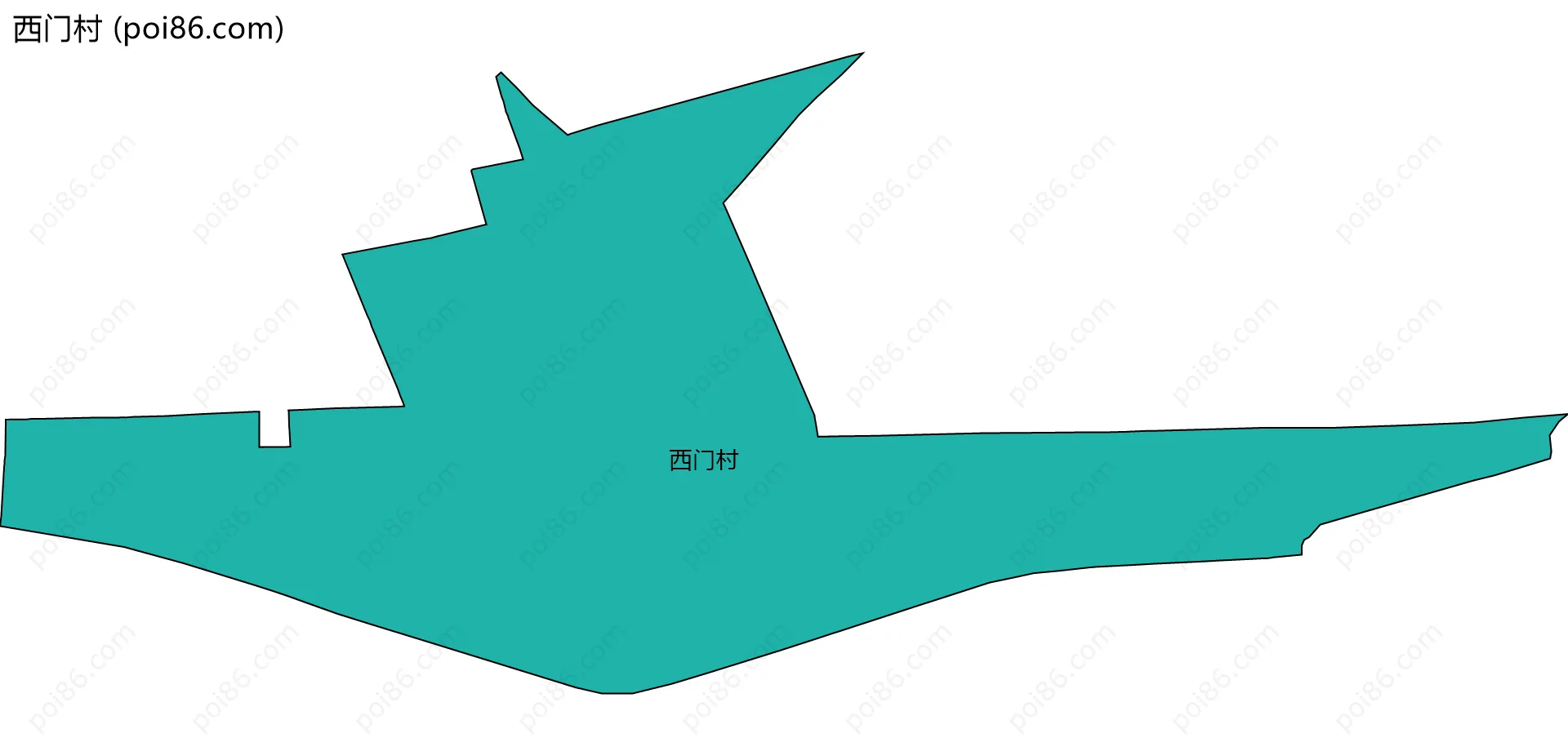 西门村边界地图