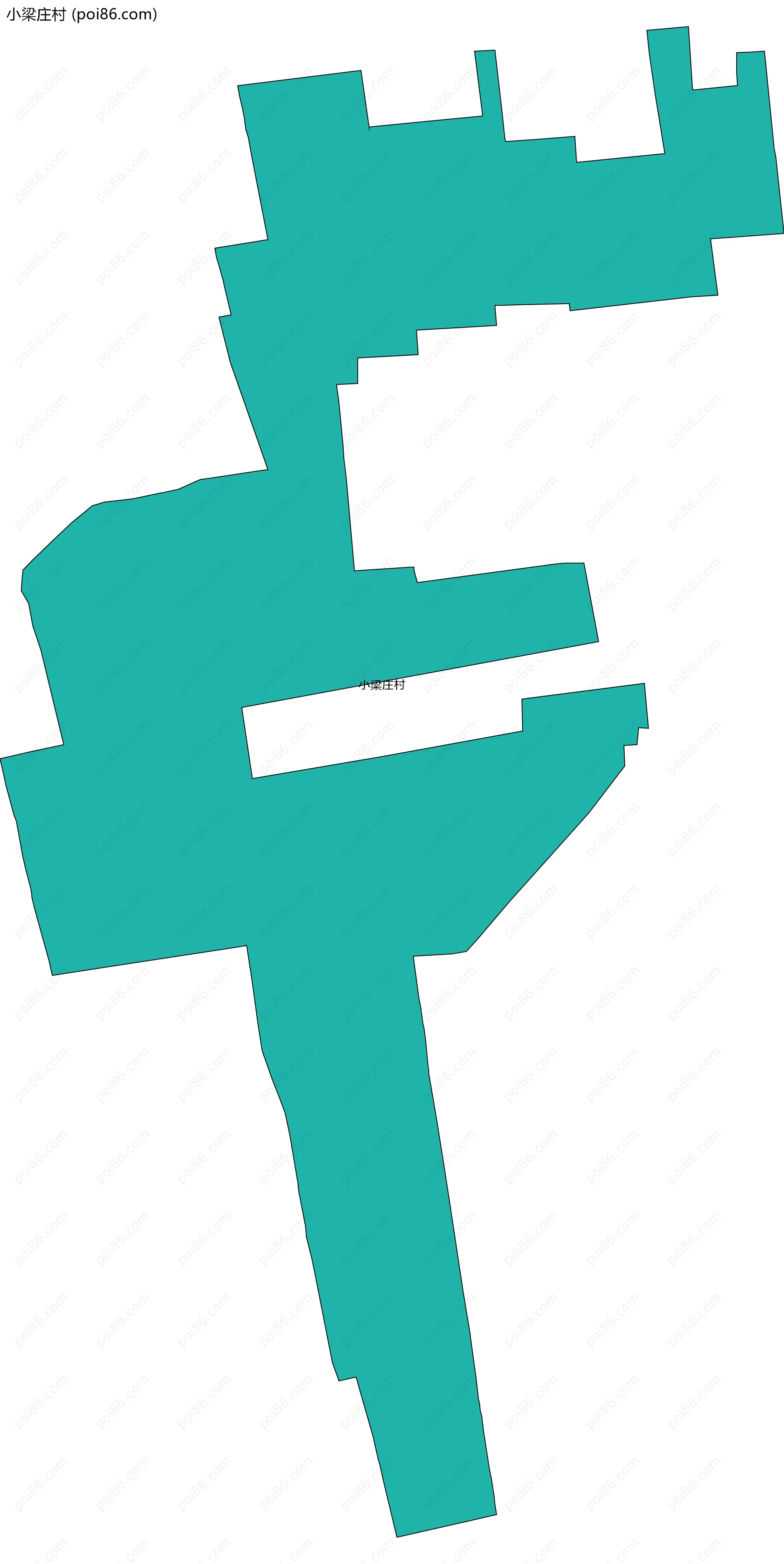 小梁庄村边界地图