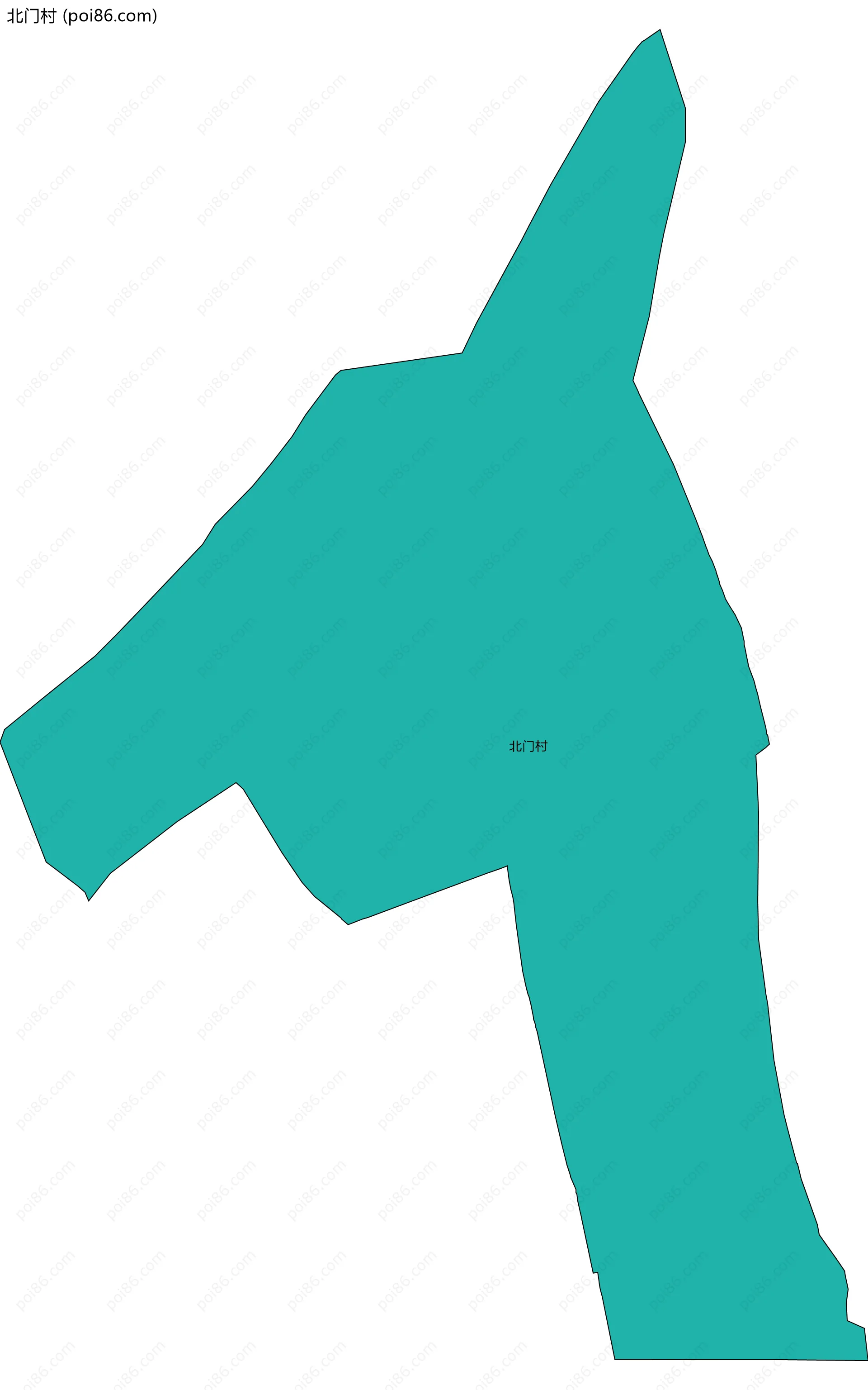 北门村边界地图