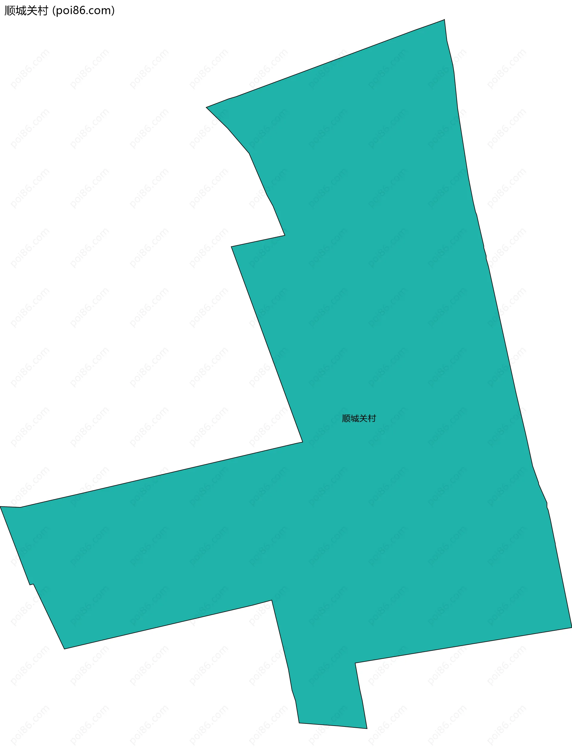 顺城关村边界地图