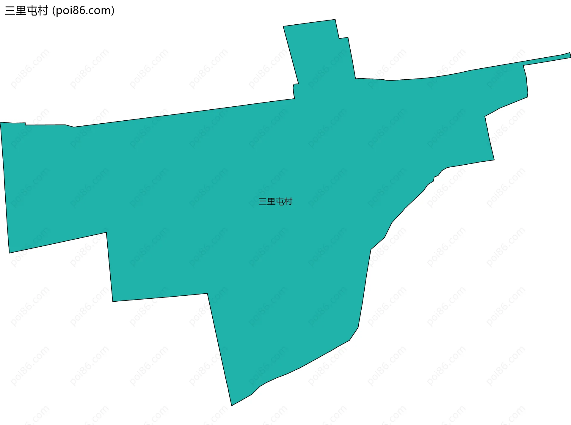 三里屯村边界地图