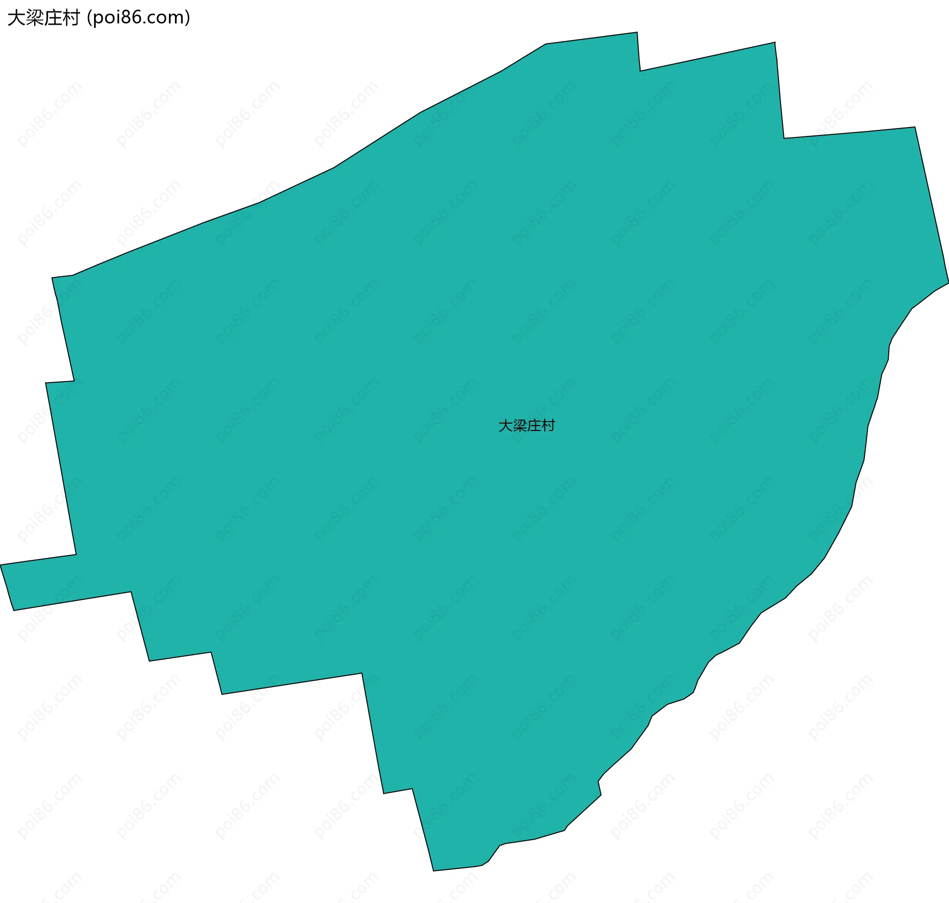 大梁庄村边界地图
