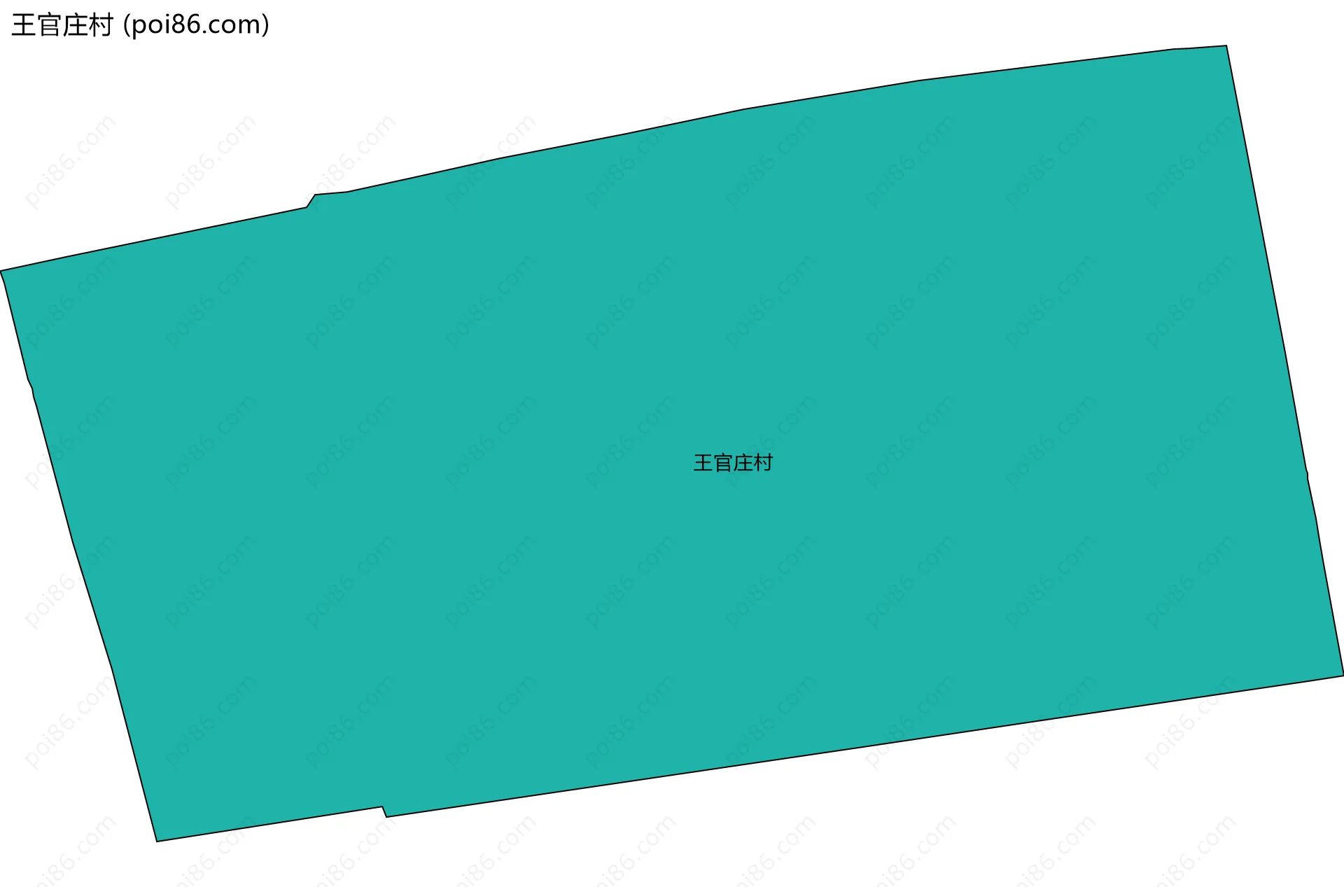 王官庄村边界地图