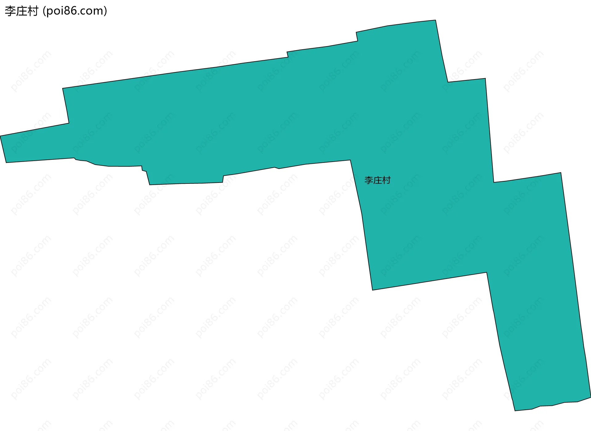 李庄村边界地图