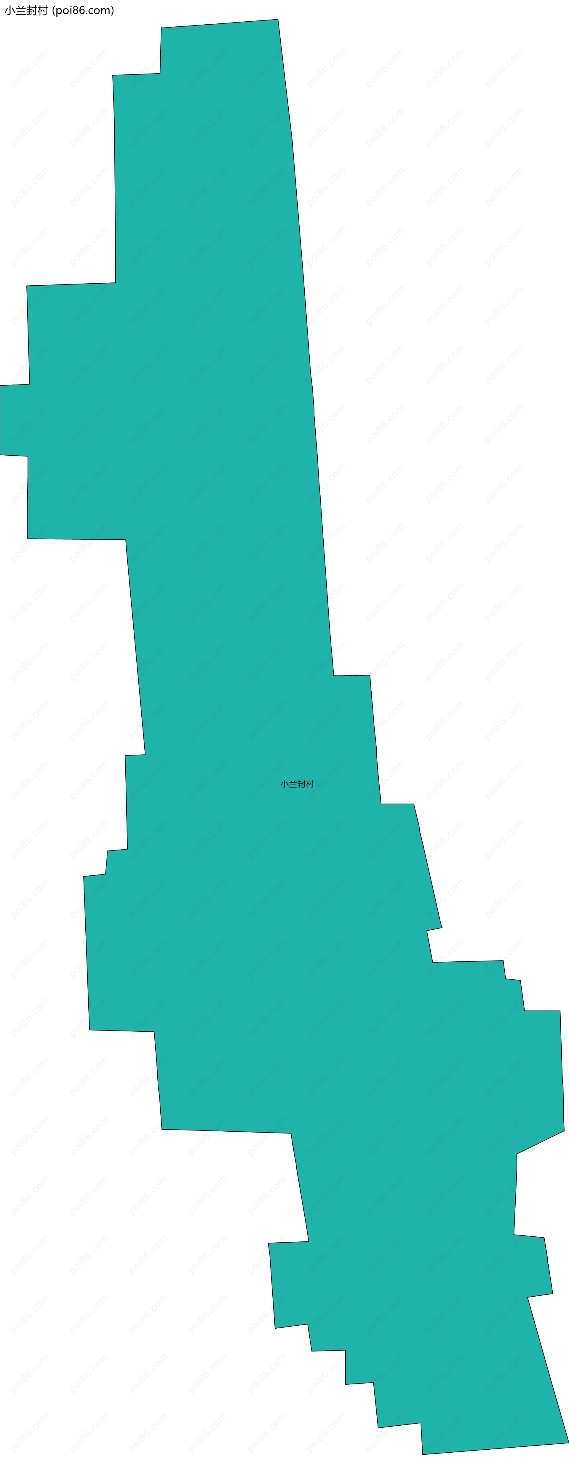 小兰封村边界地图