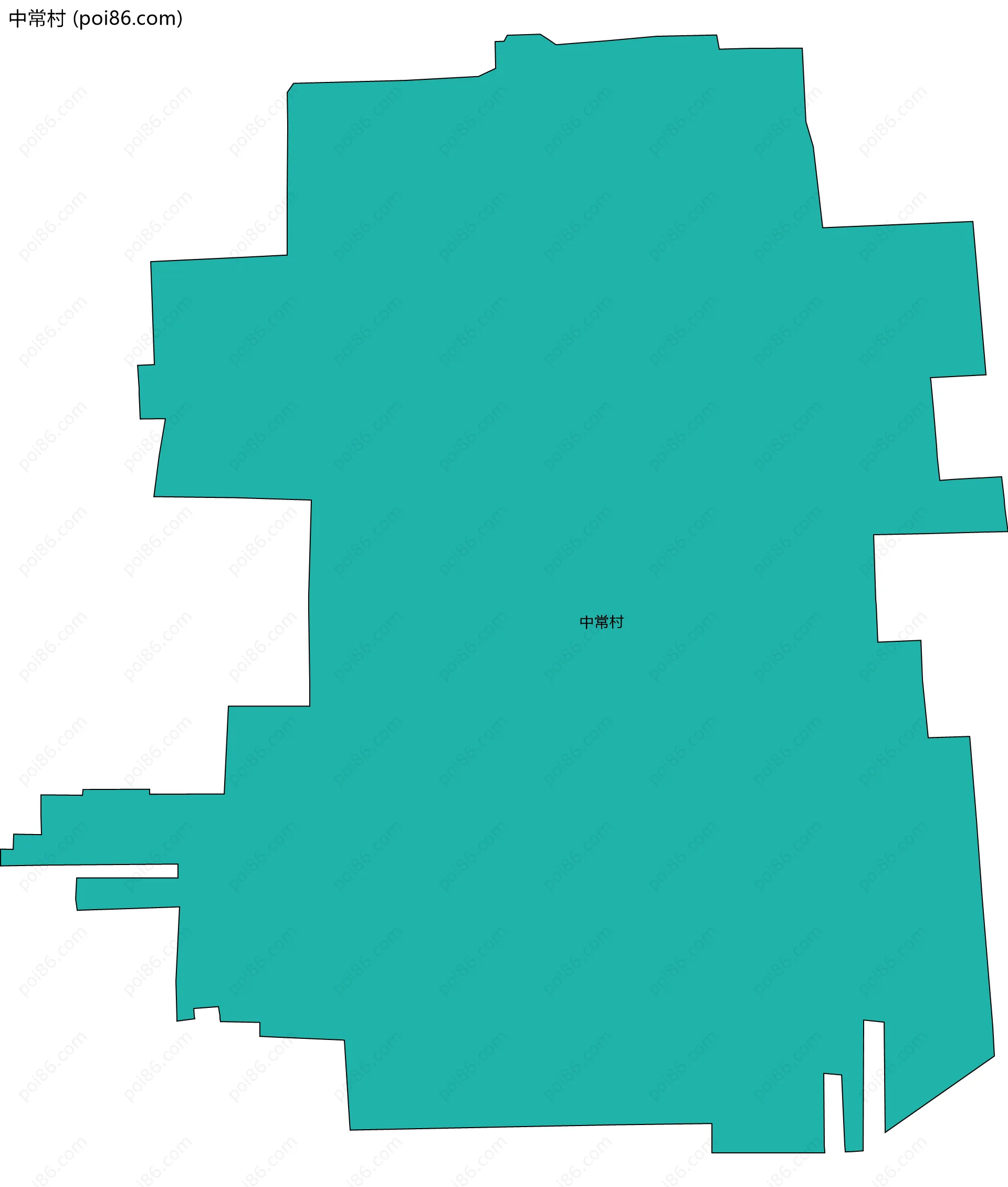 中常村边界地图