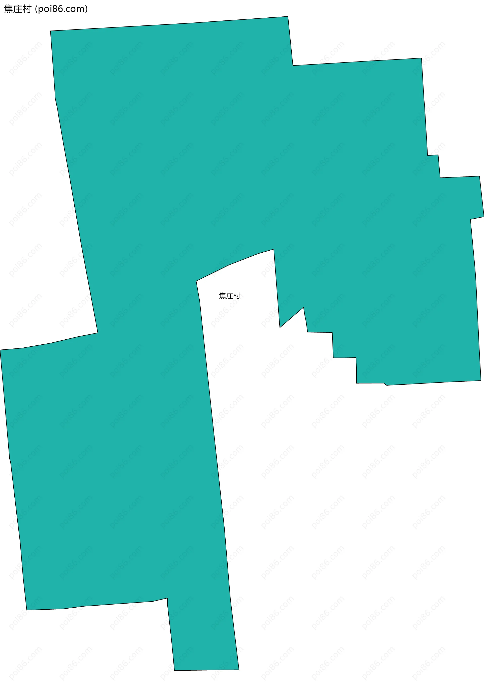 焦庄村边界地图