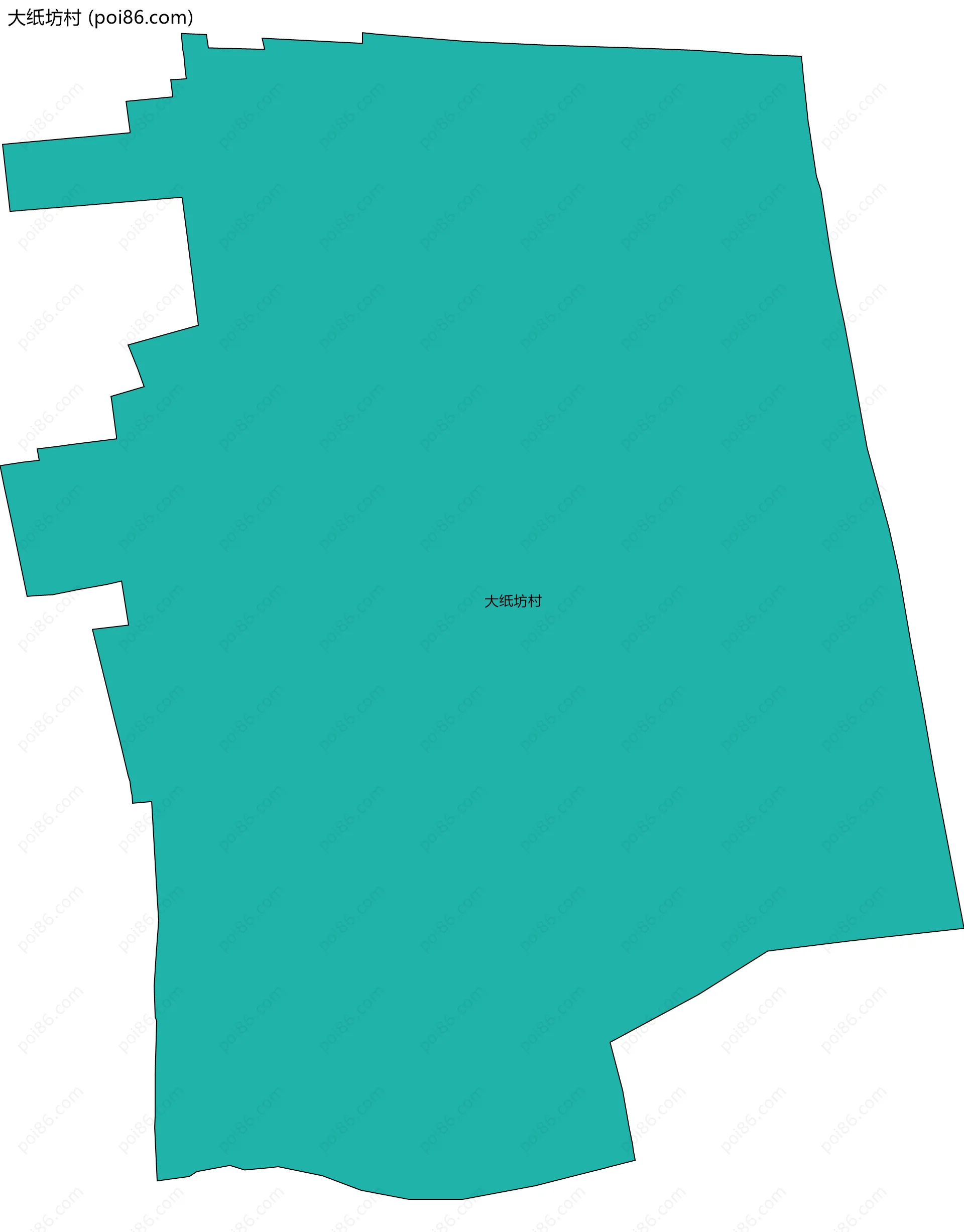 大纸坊村边界地图