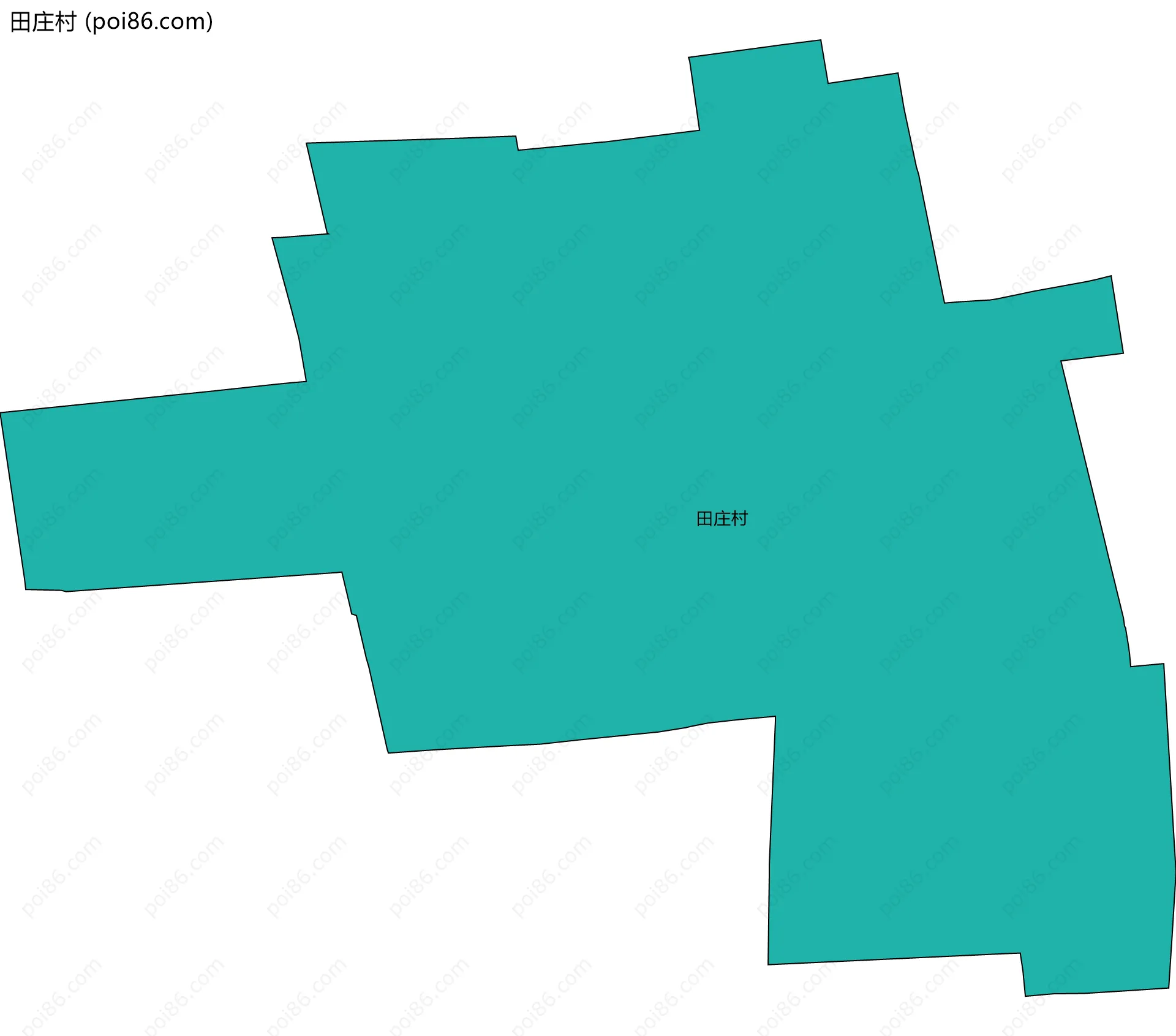 田庄村边界地图