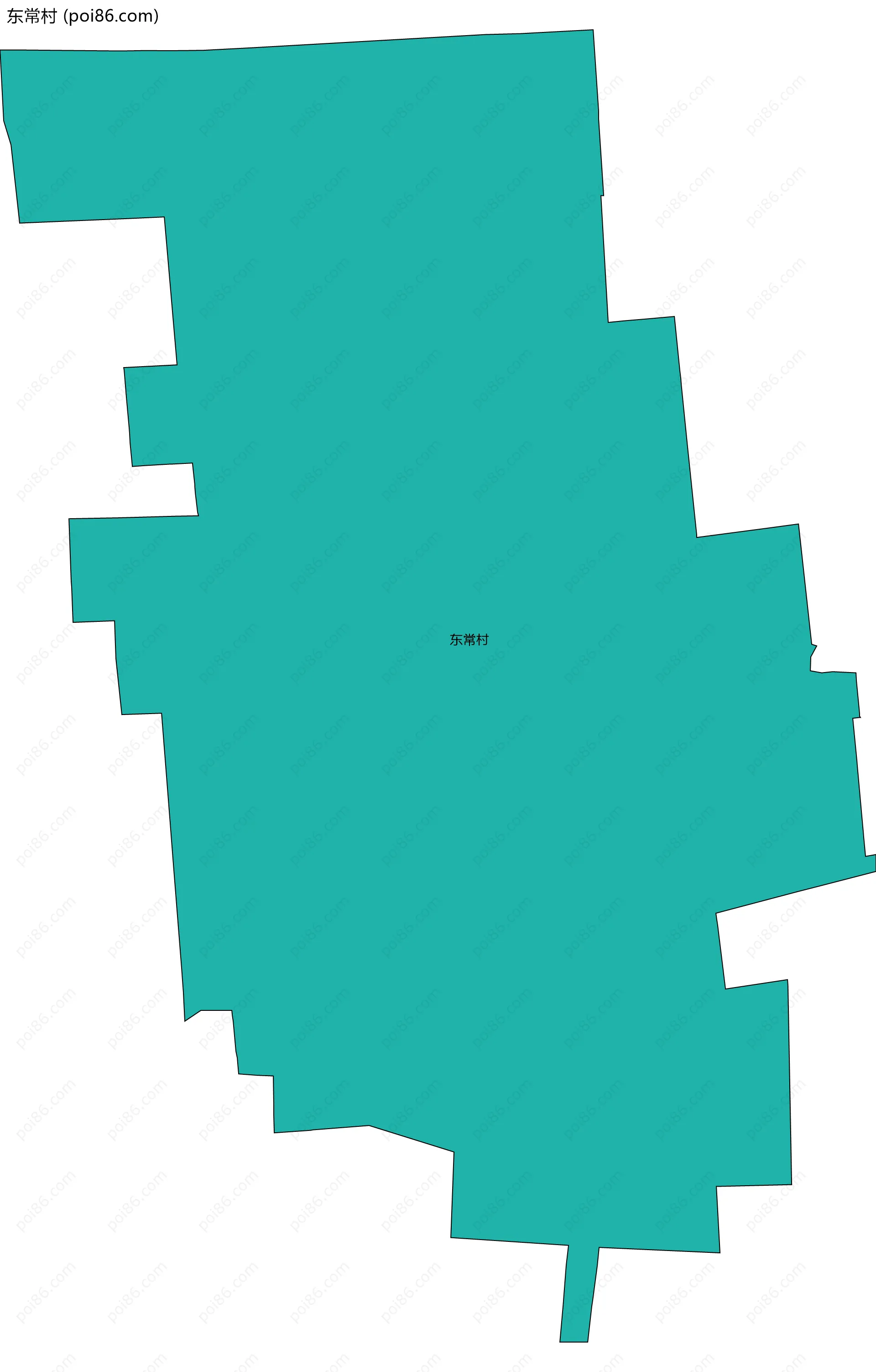 东常村边界地图