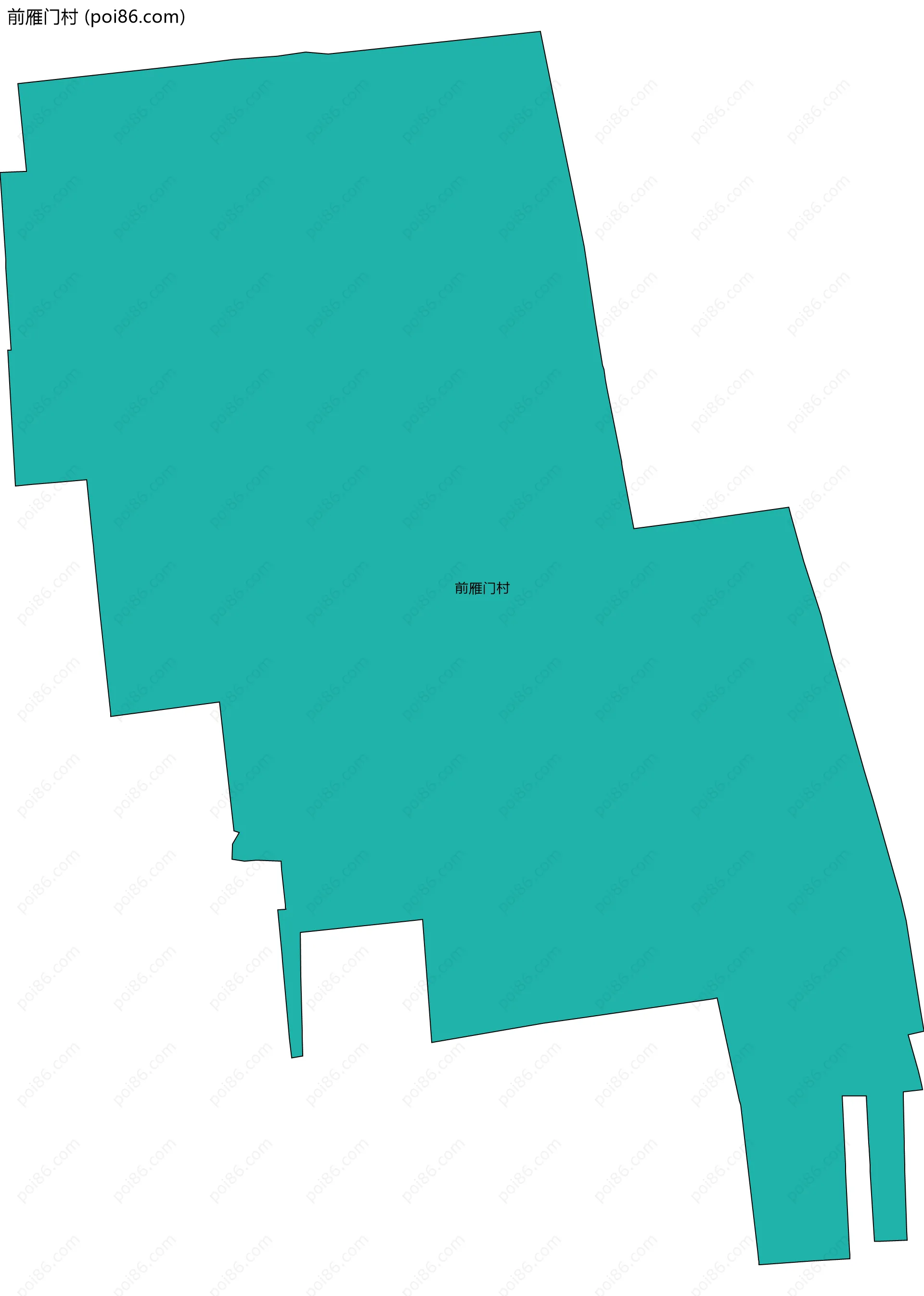 前雁门村边界地图