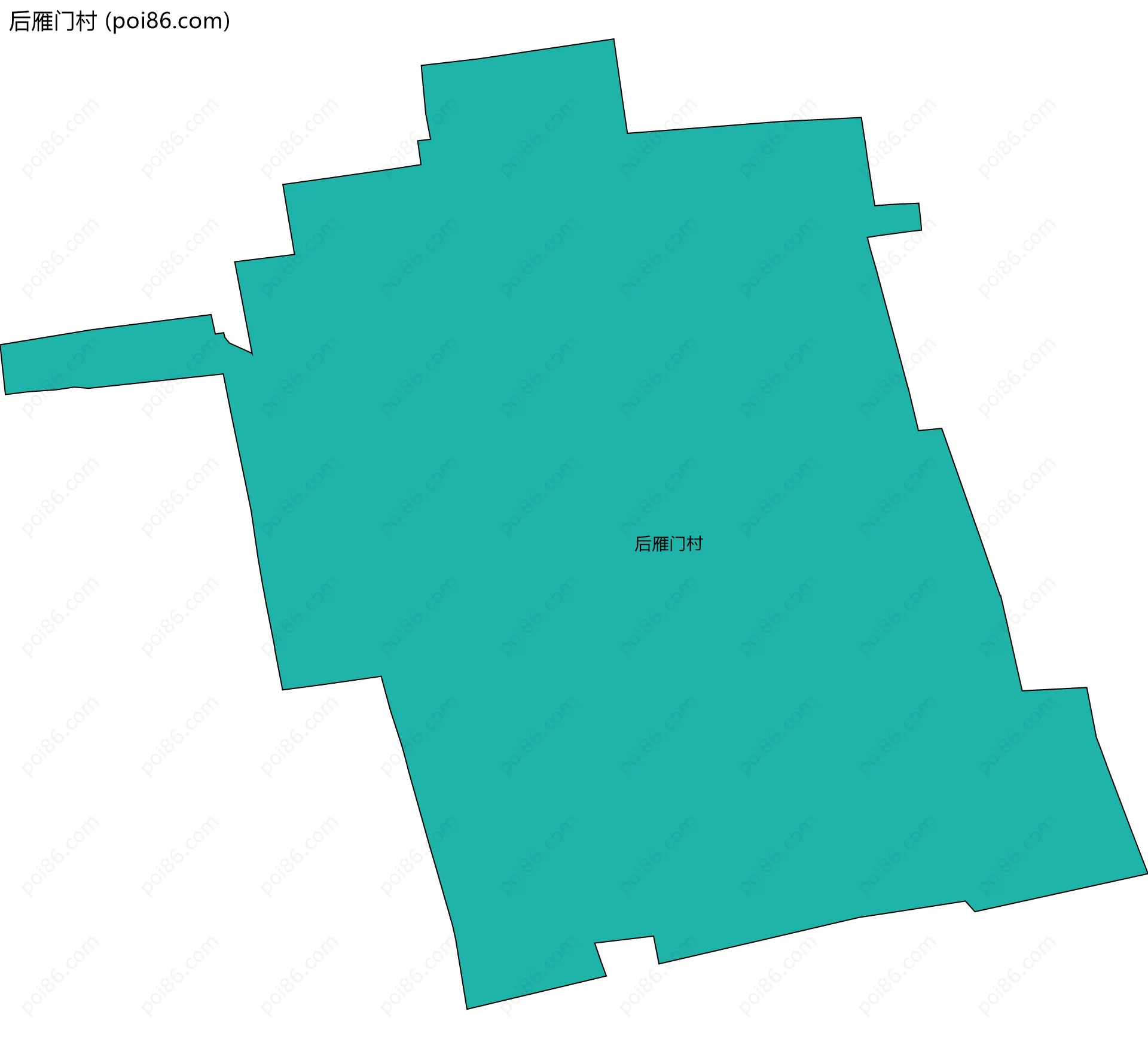 后雁门村边界地图