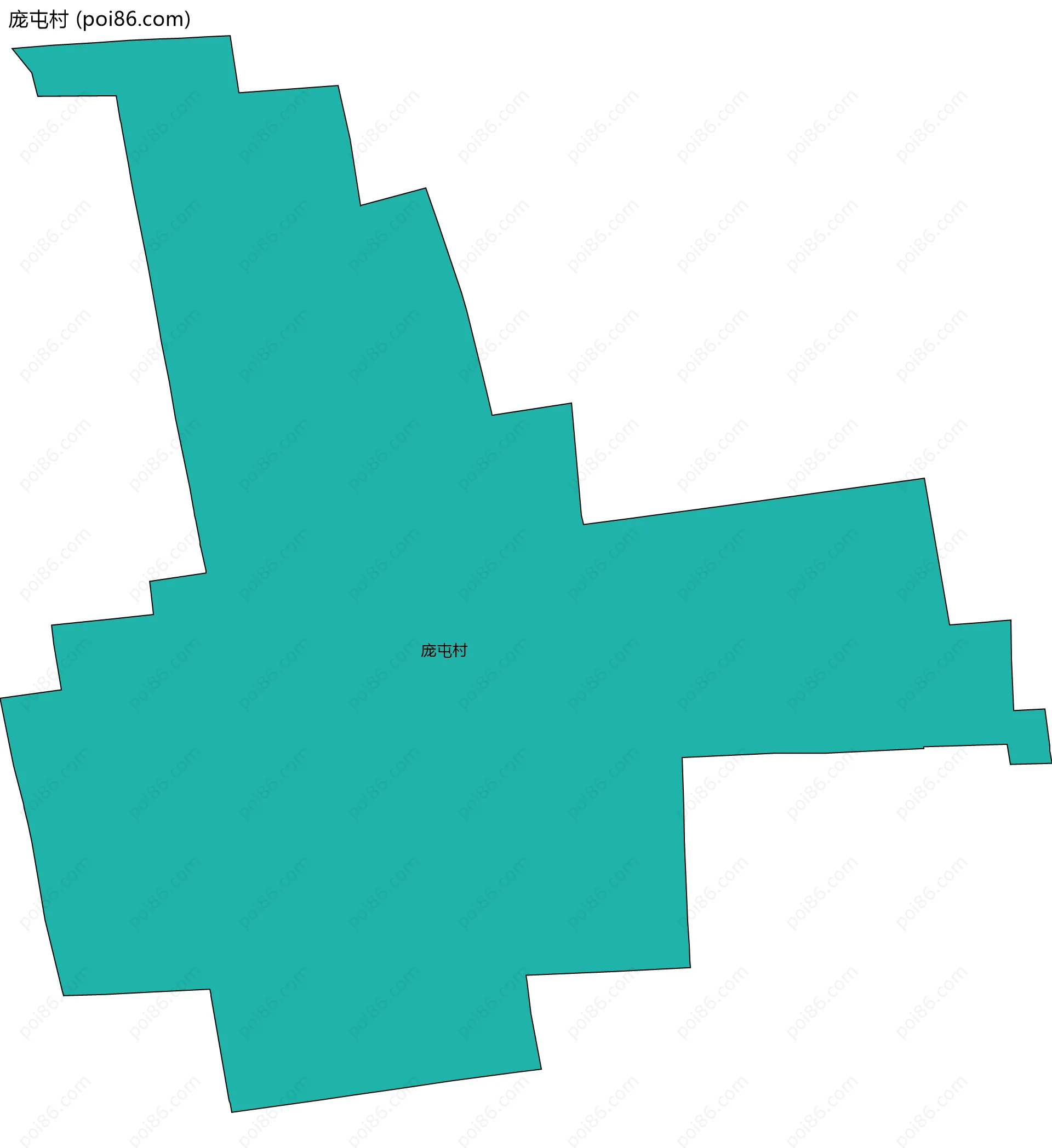 庞屯村边界地图