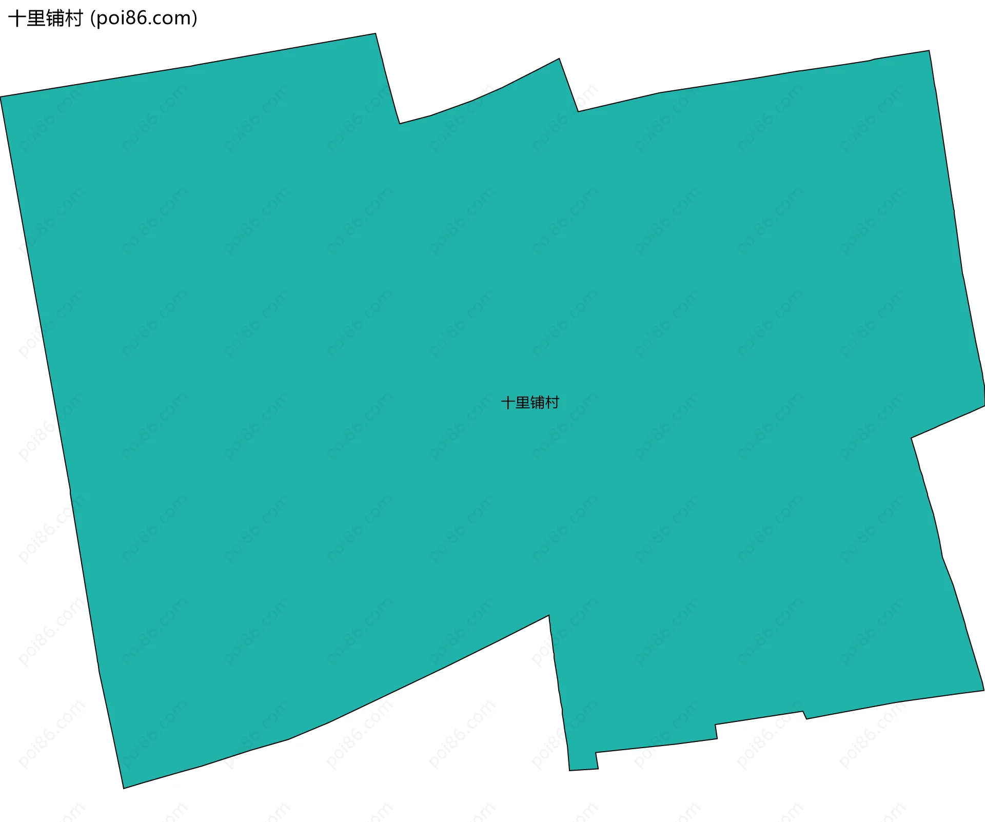 十里铺村边界地图
