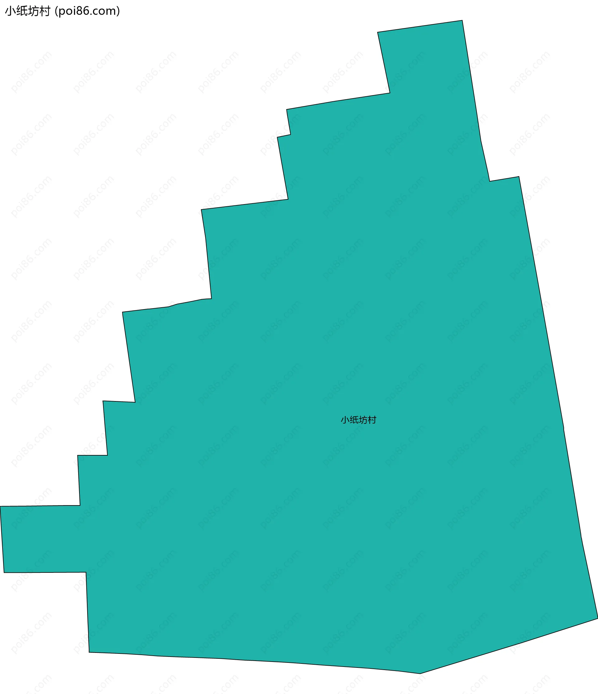 小纸坊村边界地图