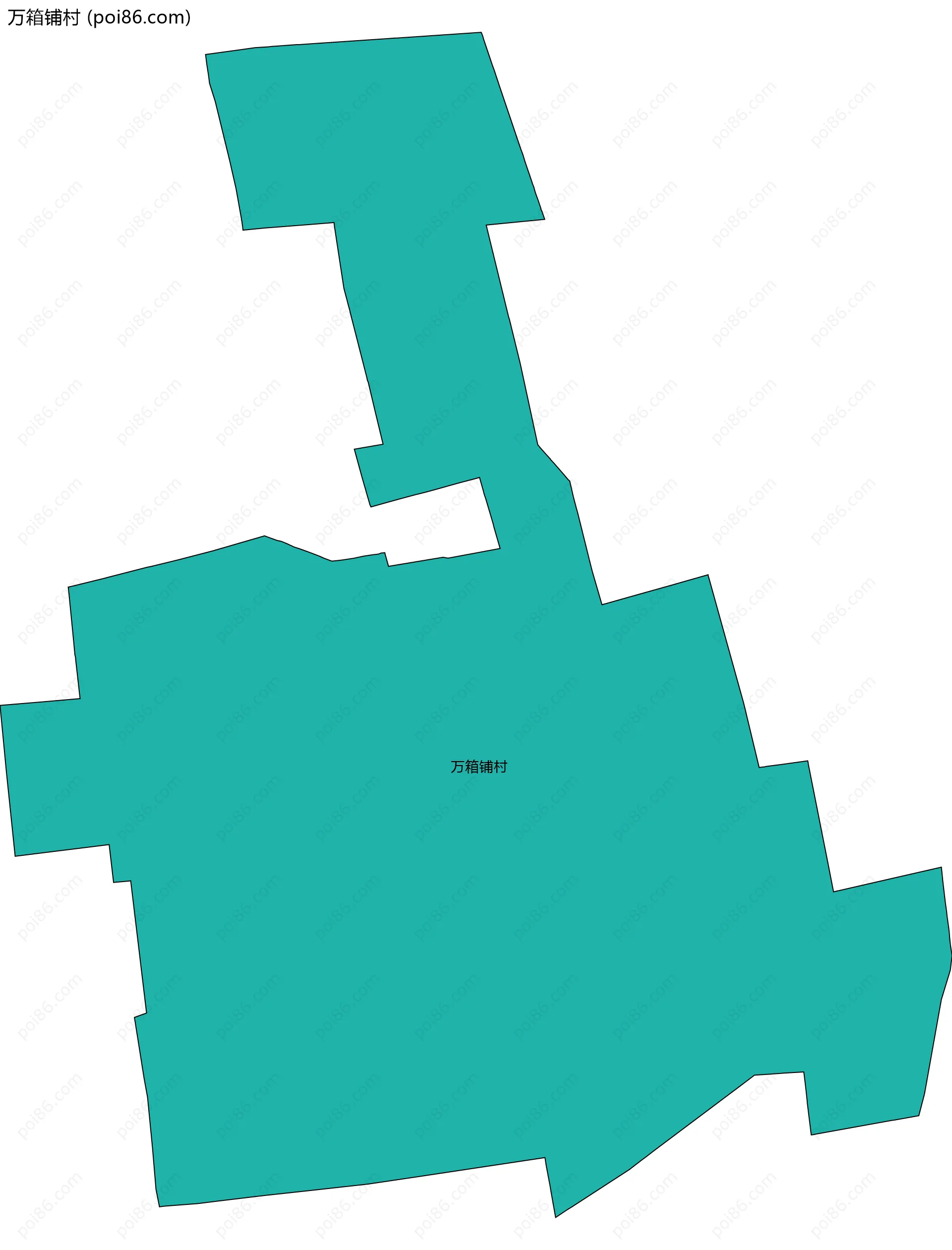 万箱铺村边界地图