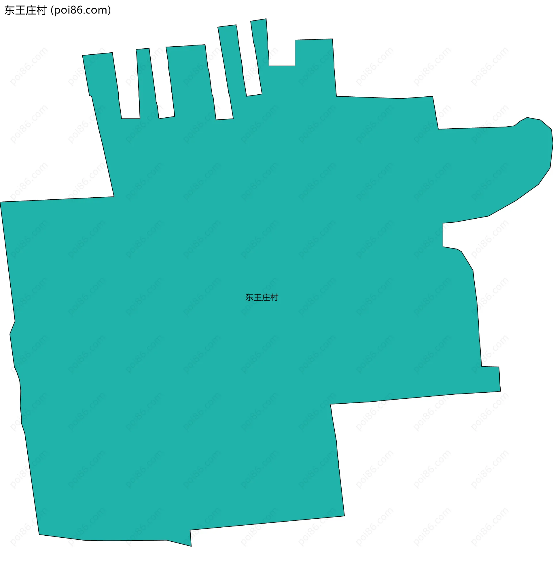 东王庄村边界地图
