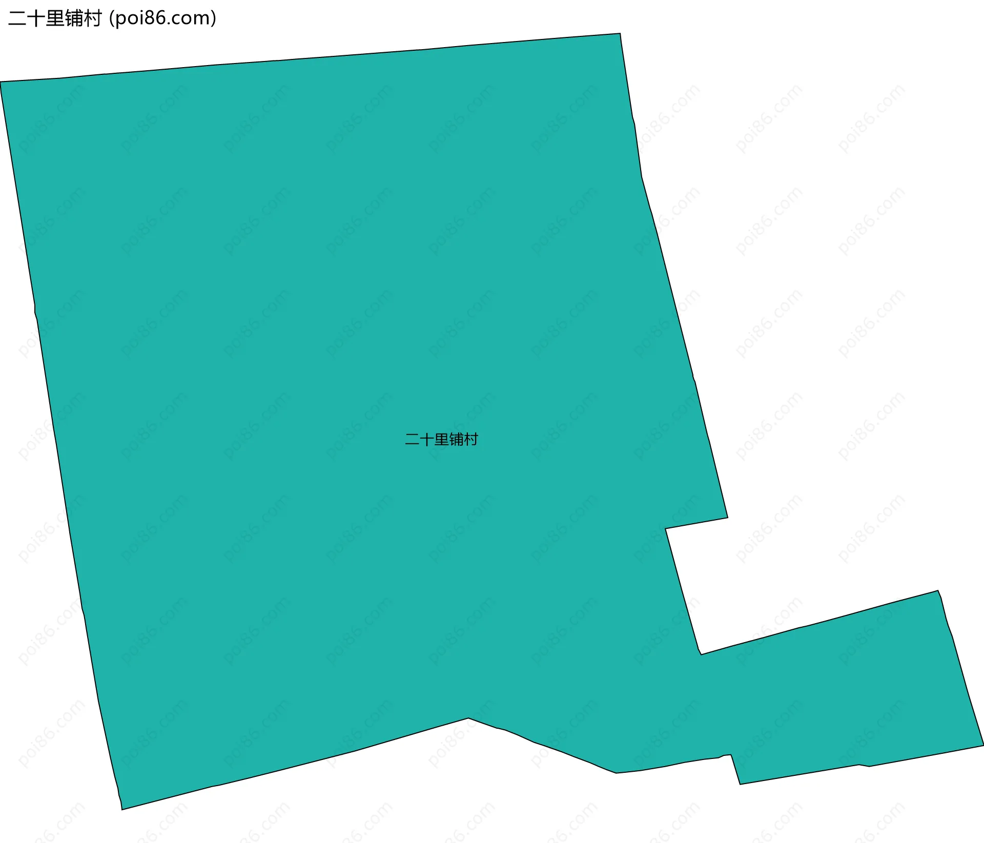 二十里铺村边界地图