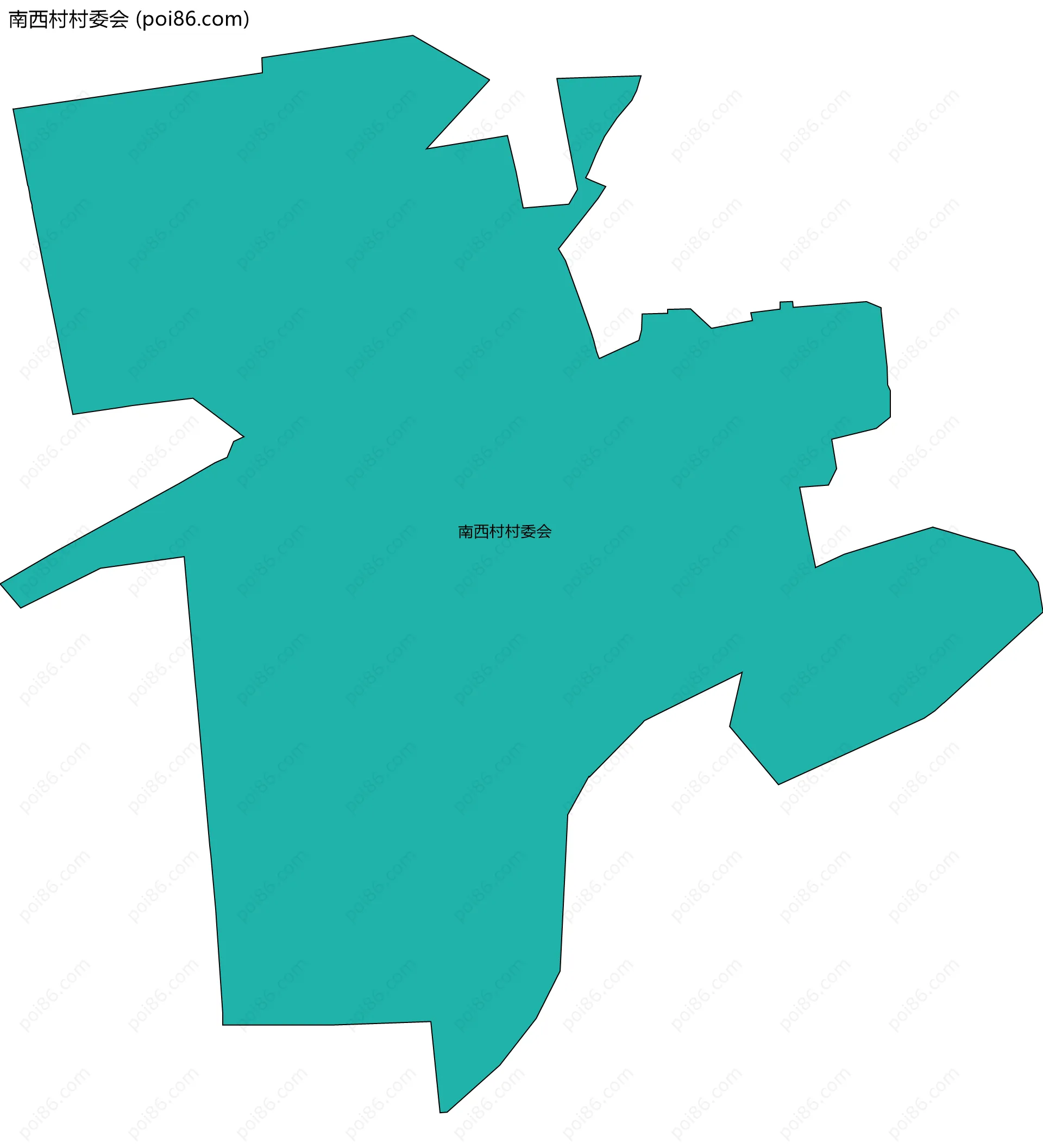 南西村村委会边界地图