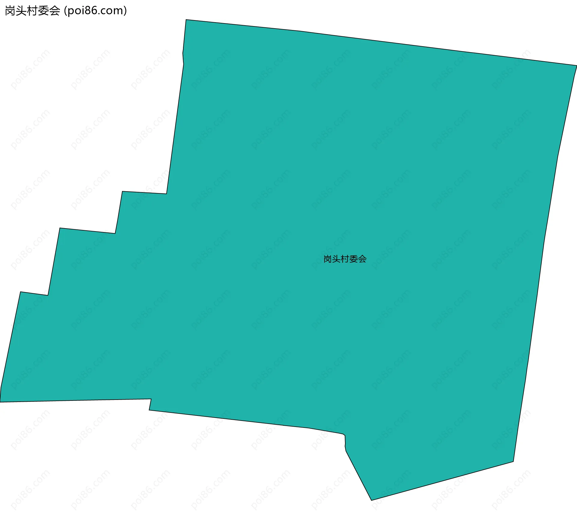 岗头村委会边界地图