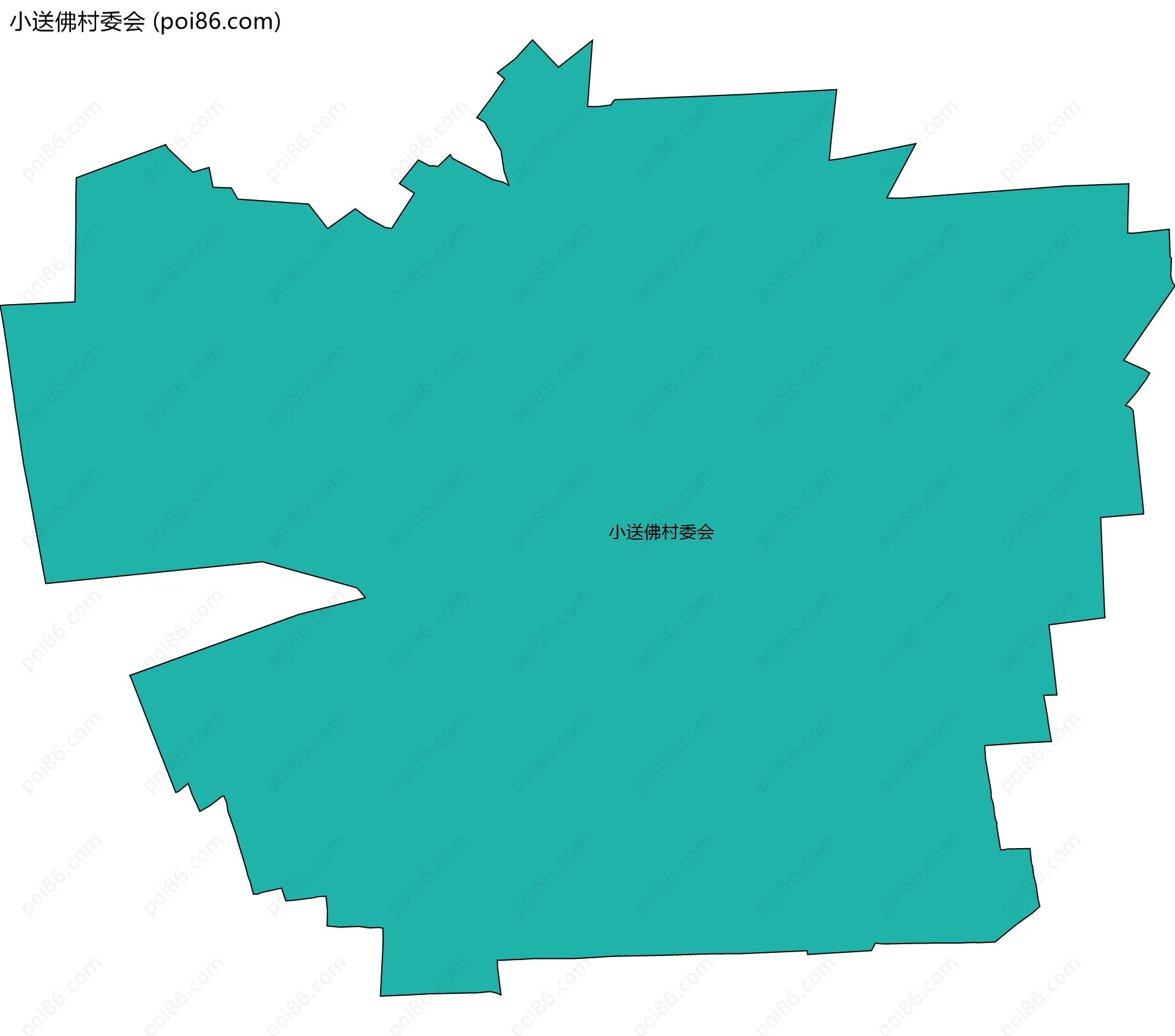 小送佛村委会边界地图