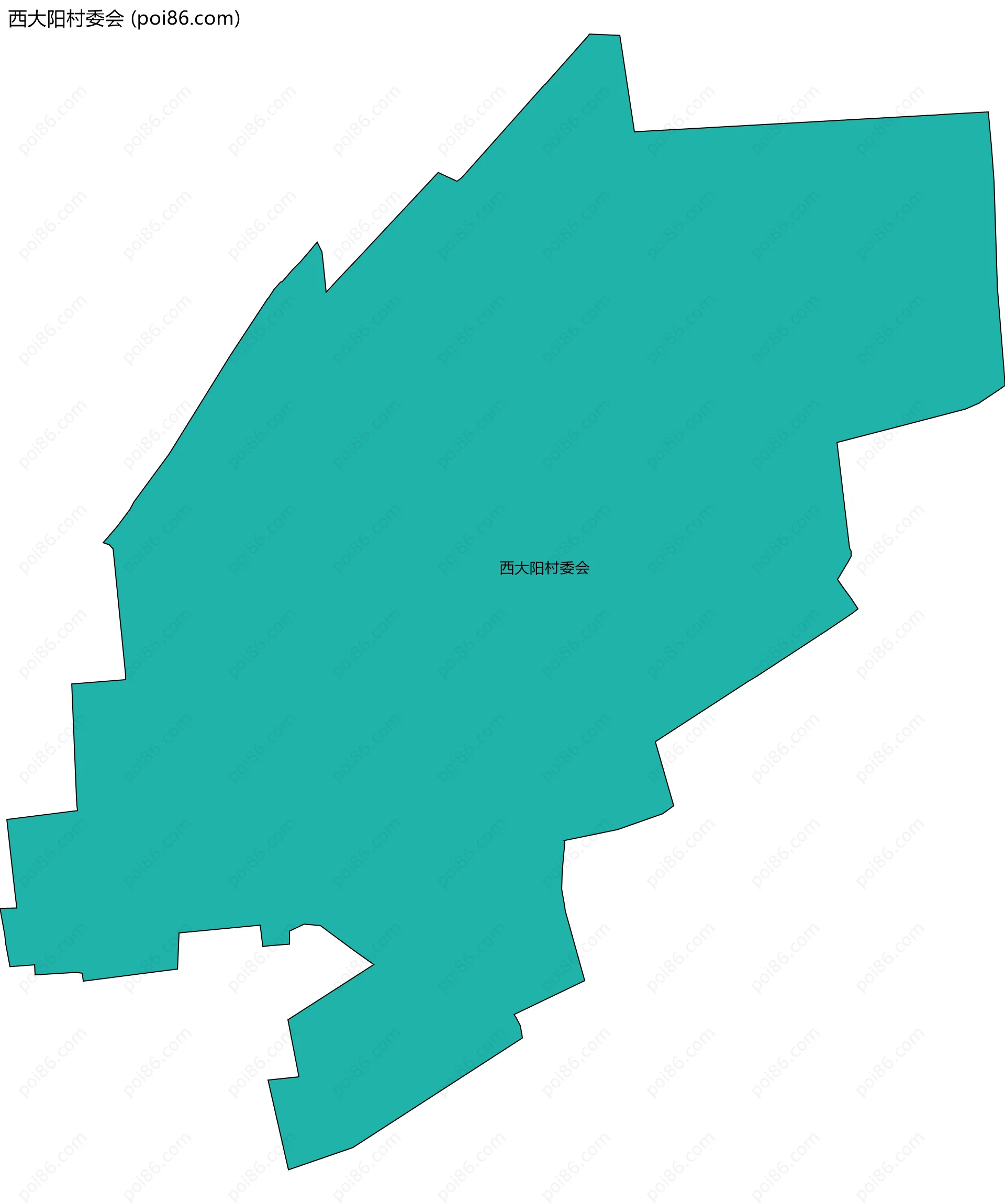 西大阳村委会边界地图