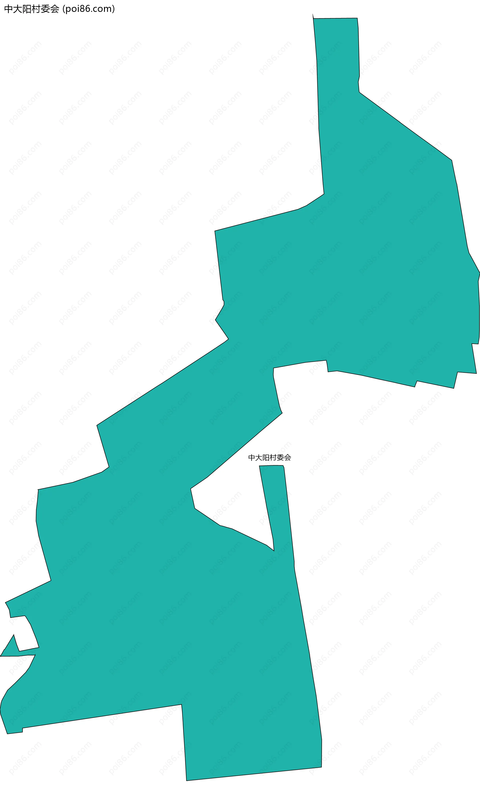 中大阳村委会边界地图